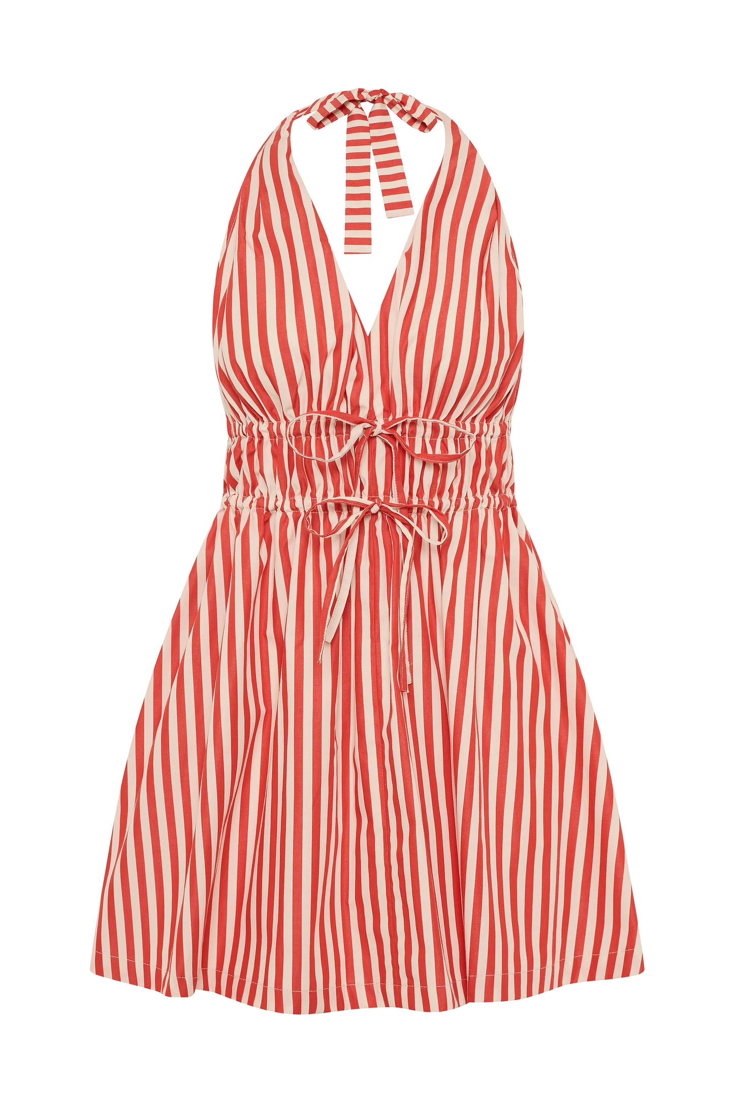 Ermita Mini Dress Orozco Stripe Dusty Tomato
