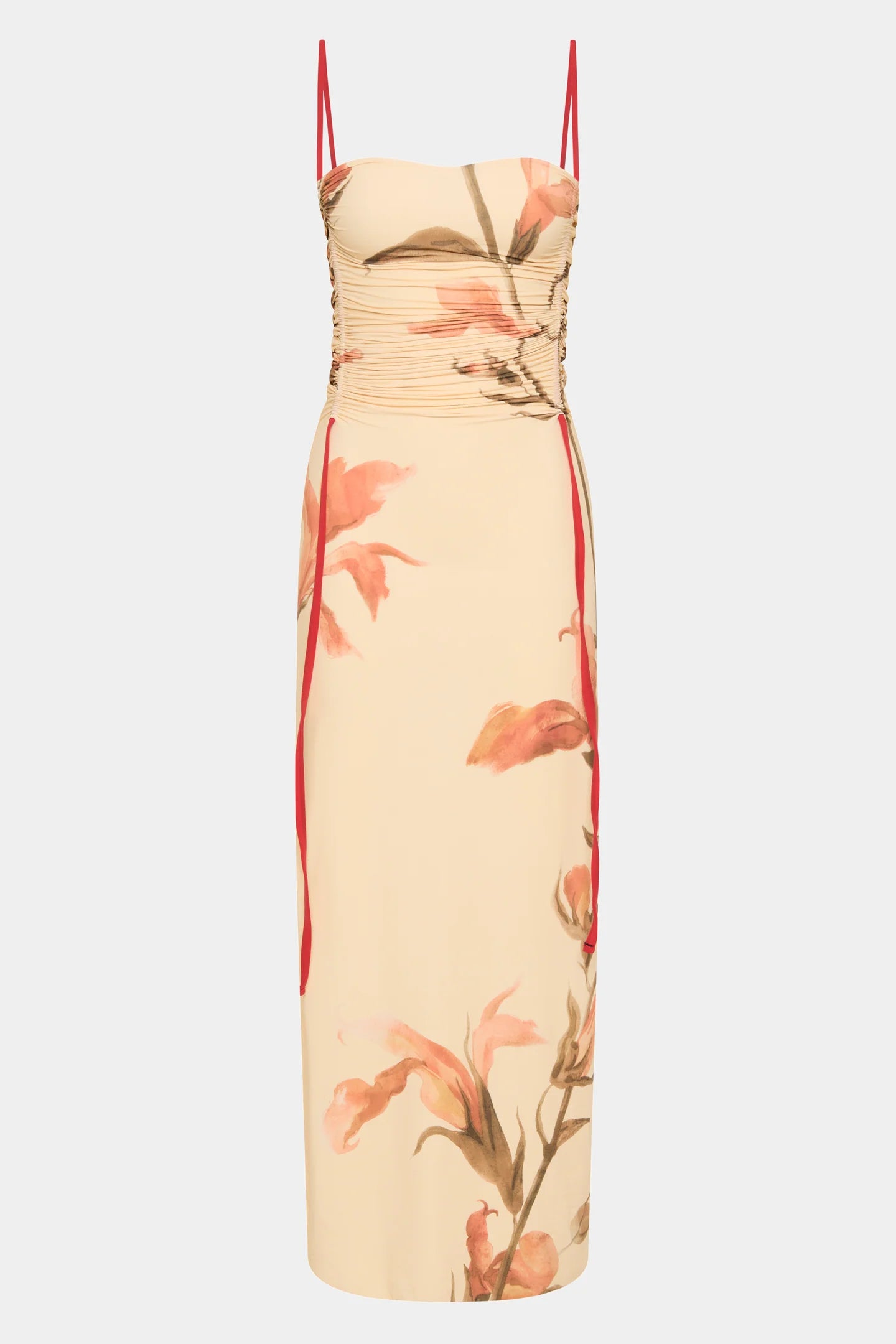 Hana Ruched Midi Dress