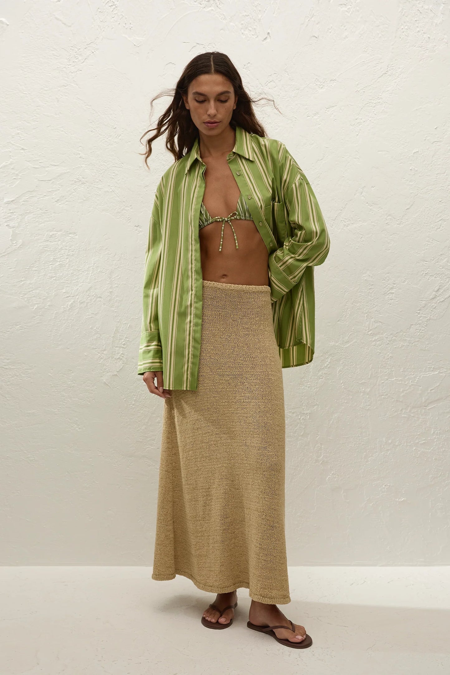 Clemente Shirt Ombre Stripe Juniper