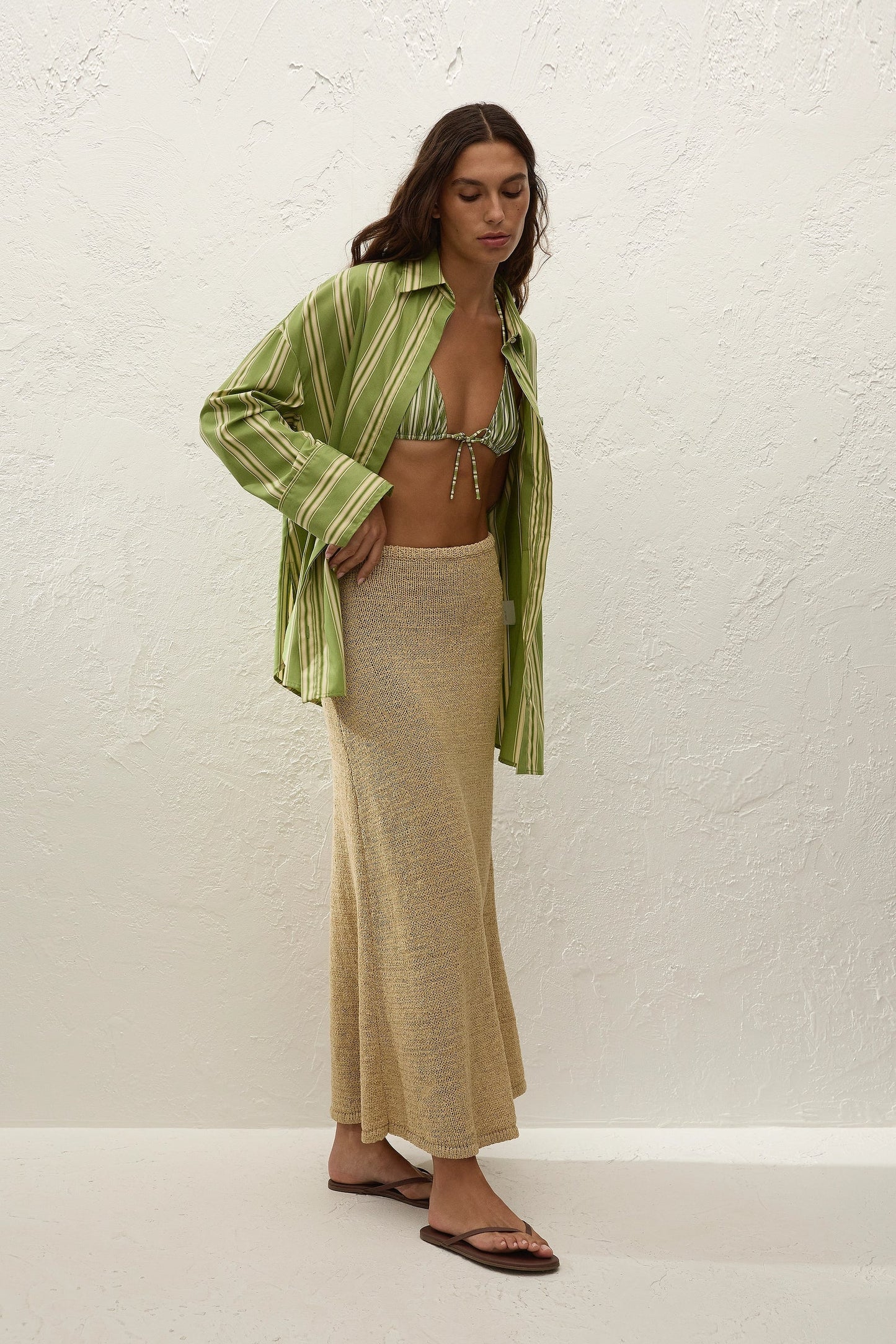 Clemente Shirt Ombre Stripe Juniper