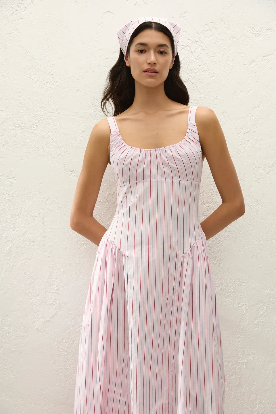 Marcella Midi Dress Fiore Stripe Palazzo