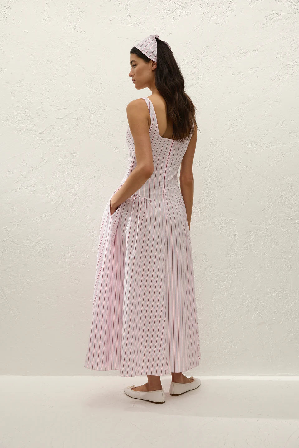 Marcella Midi Dress Fiore Stripe Palazzo