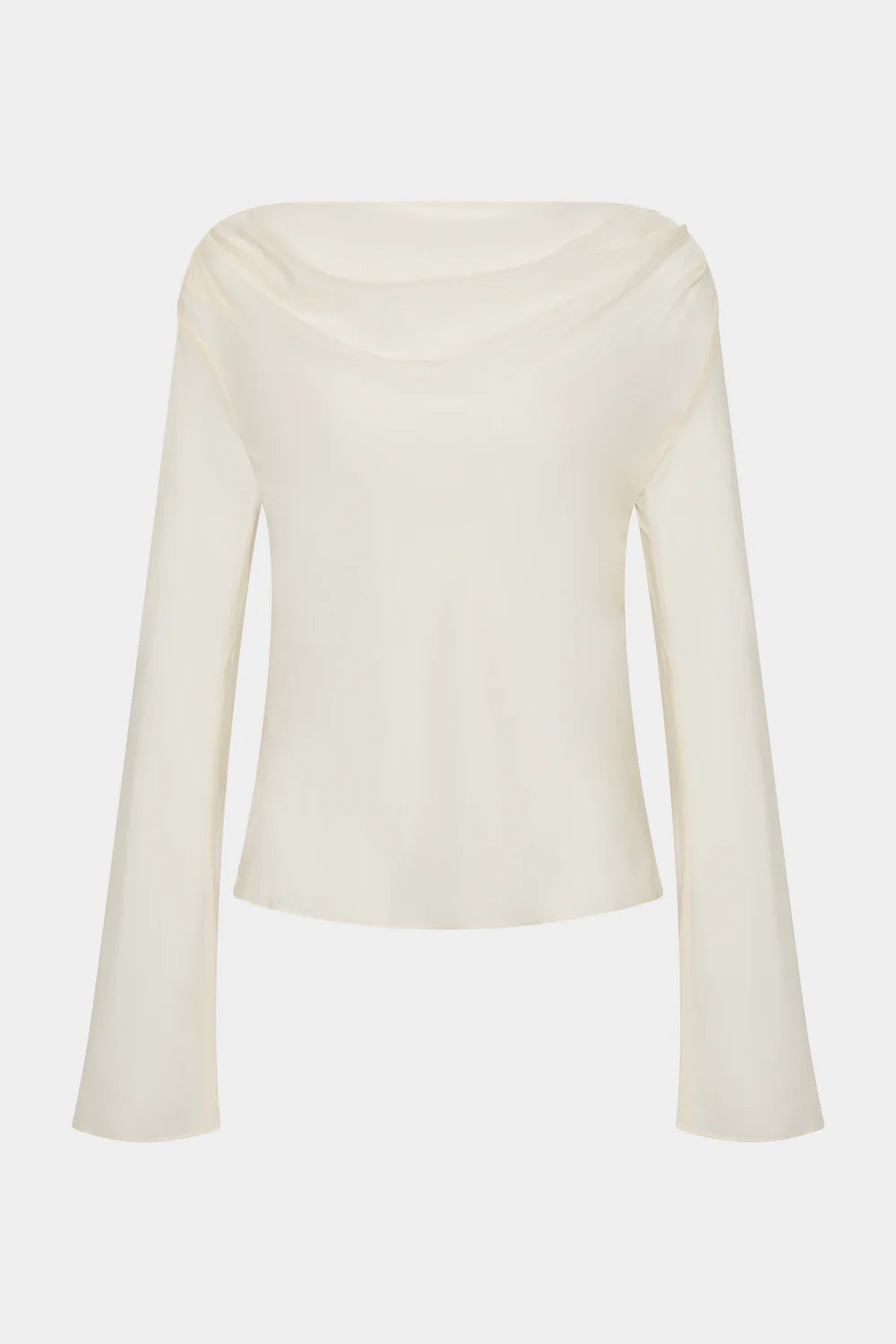 Strobe Long Sleeve Cowl Top Cream