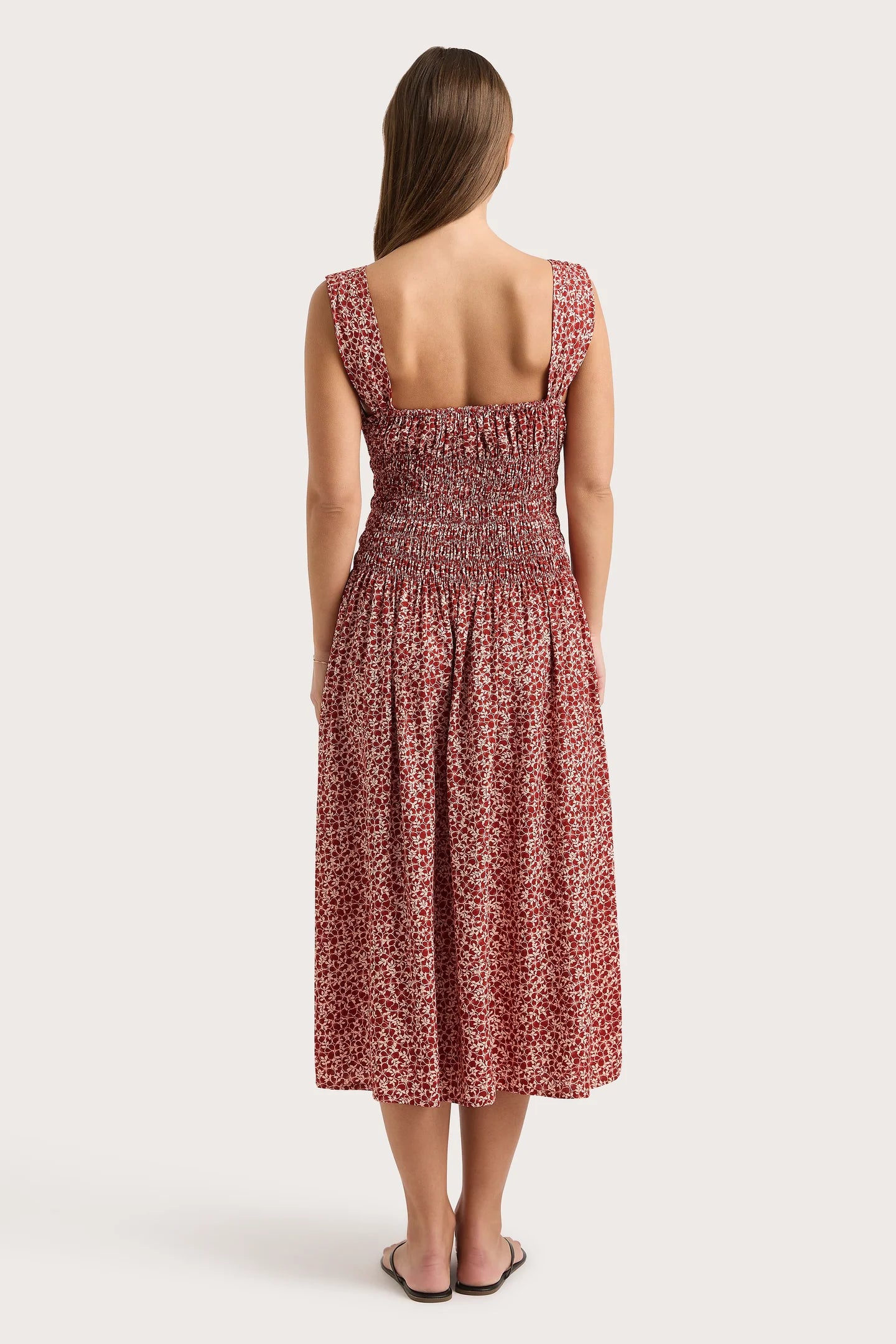 Yerres Dress Peony Garnet