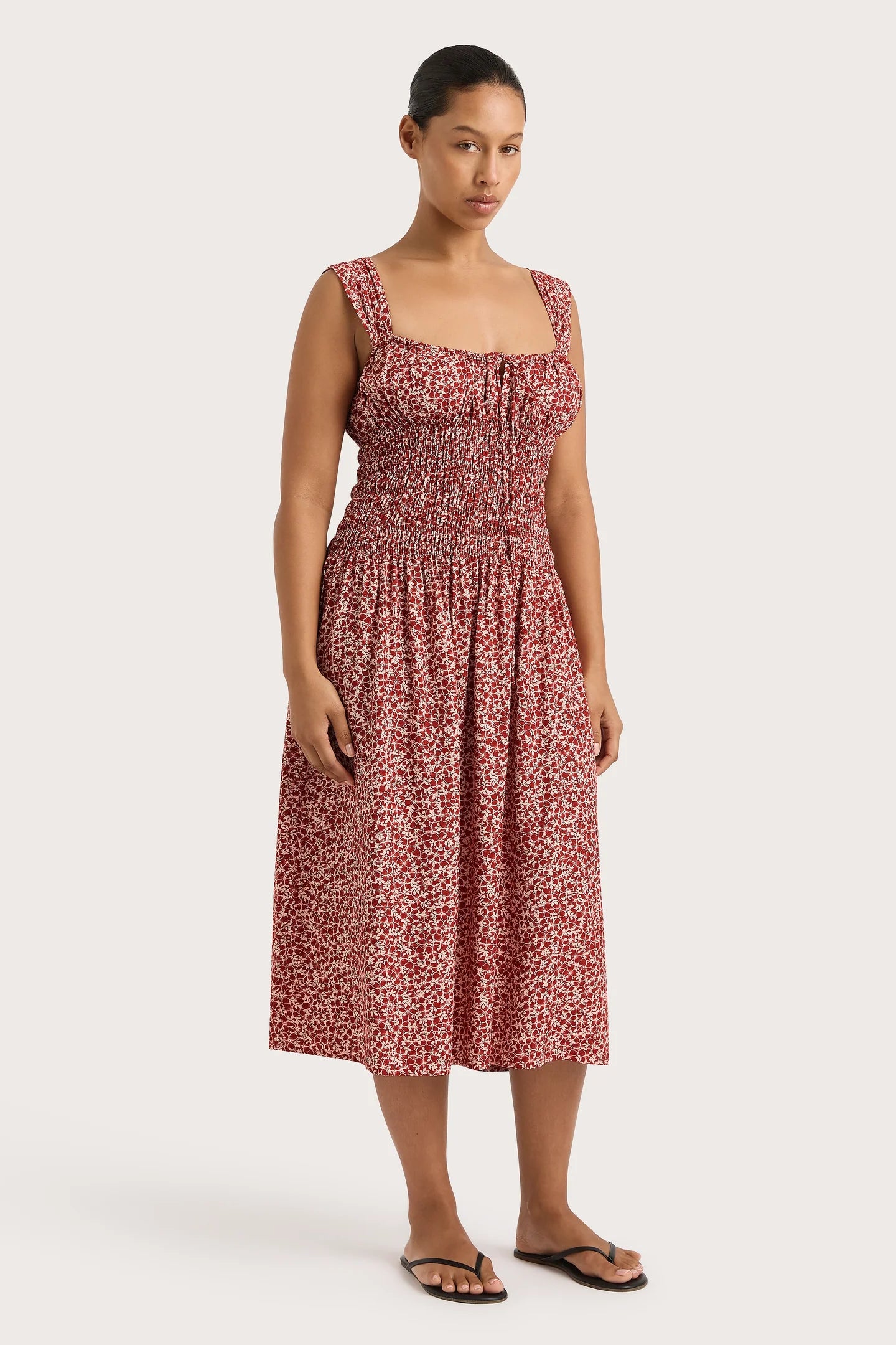 Yerres Dress Peony Garnet