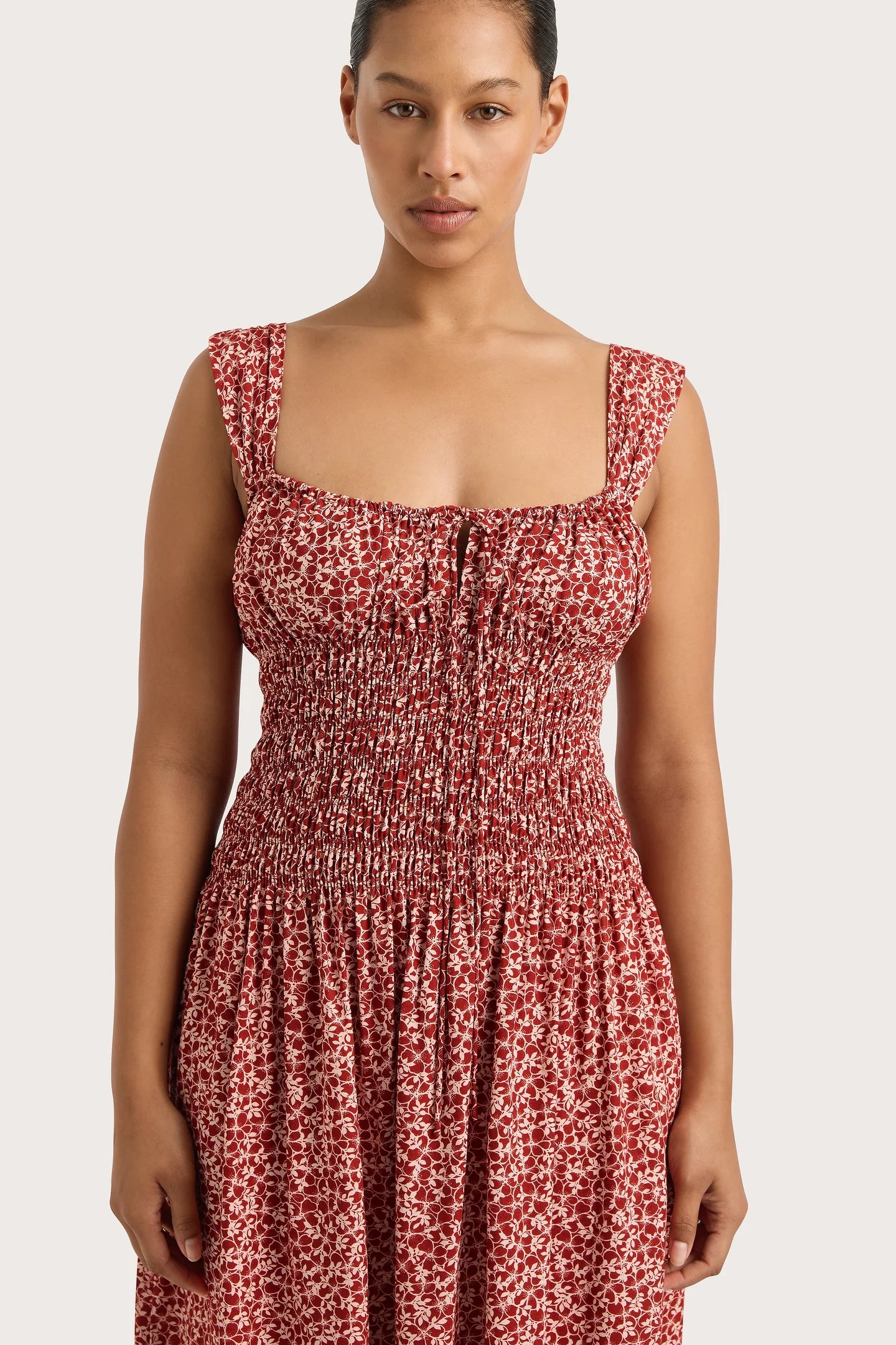 Yerres Dress Peony Garnet