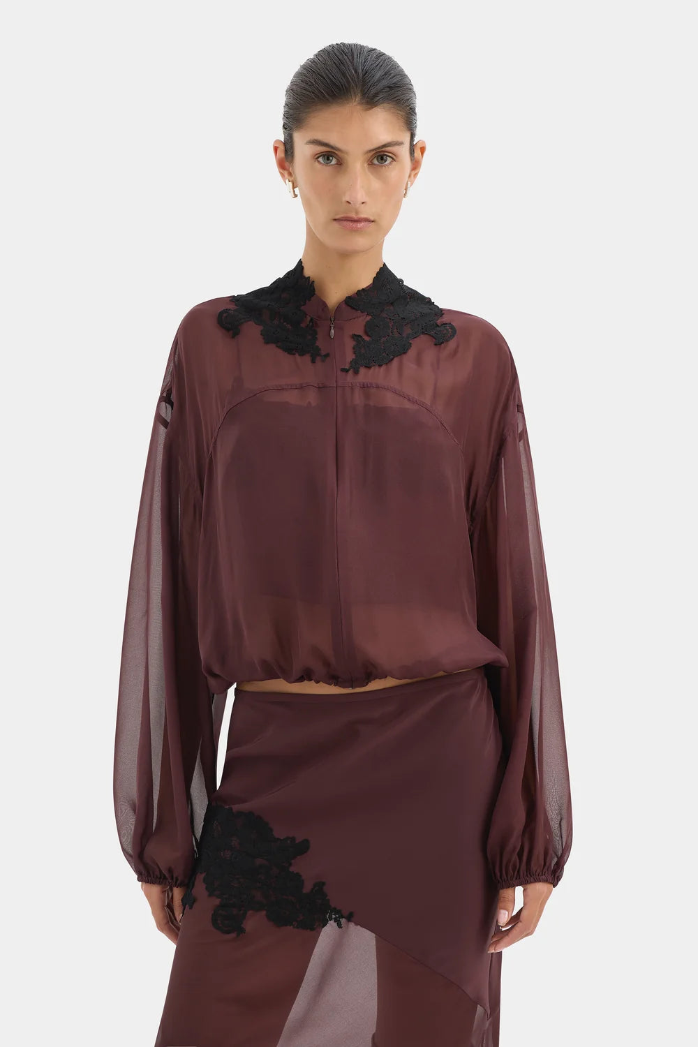 Sir Noria Bomber Dark Plum