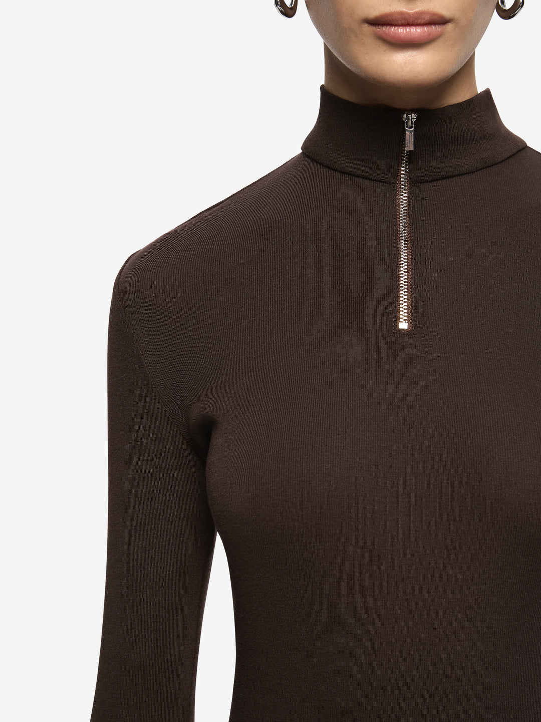 Moneta Long Sleeve Top Chocolate