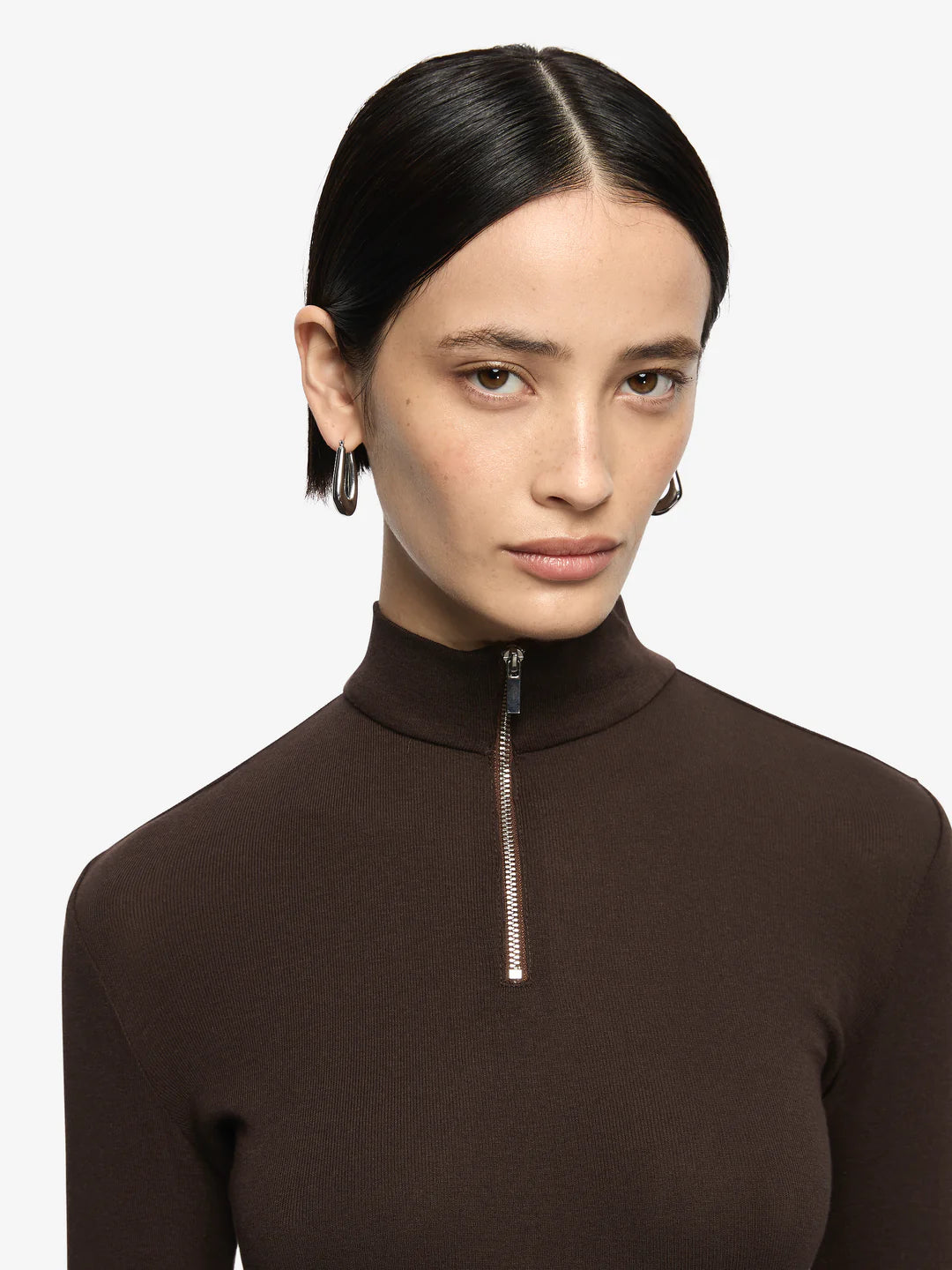 Moneta Long Sleeve Top Chocolate