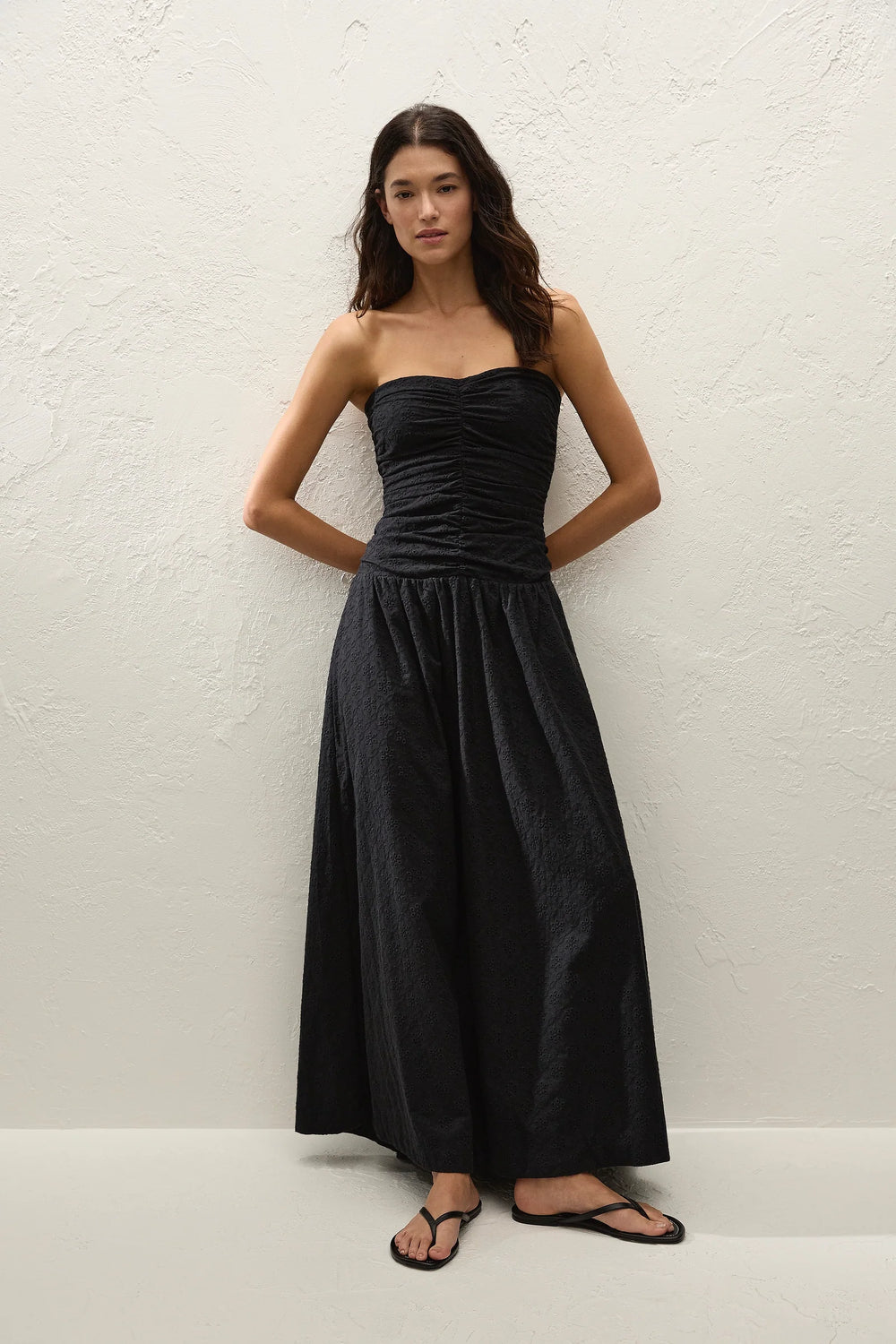 Lia Maxi Dress Valentina Broderie Black
