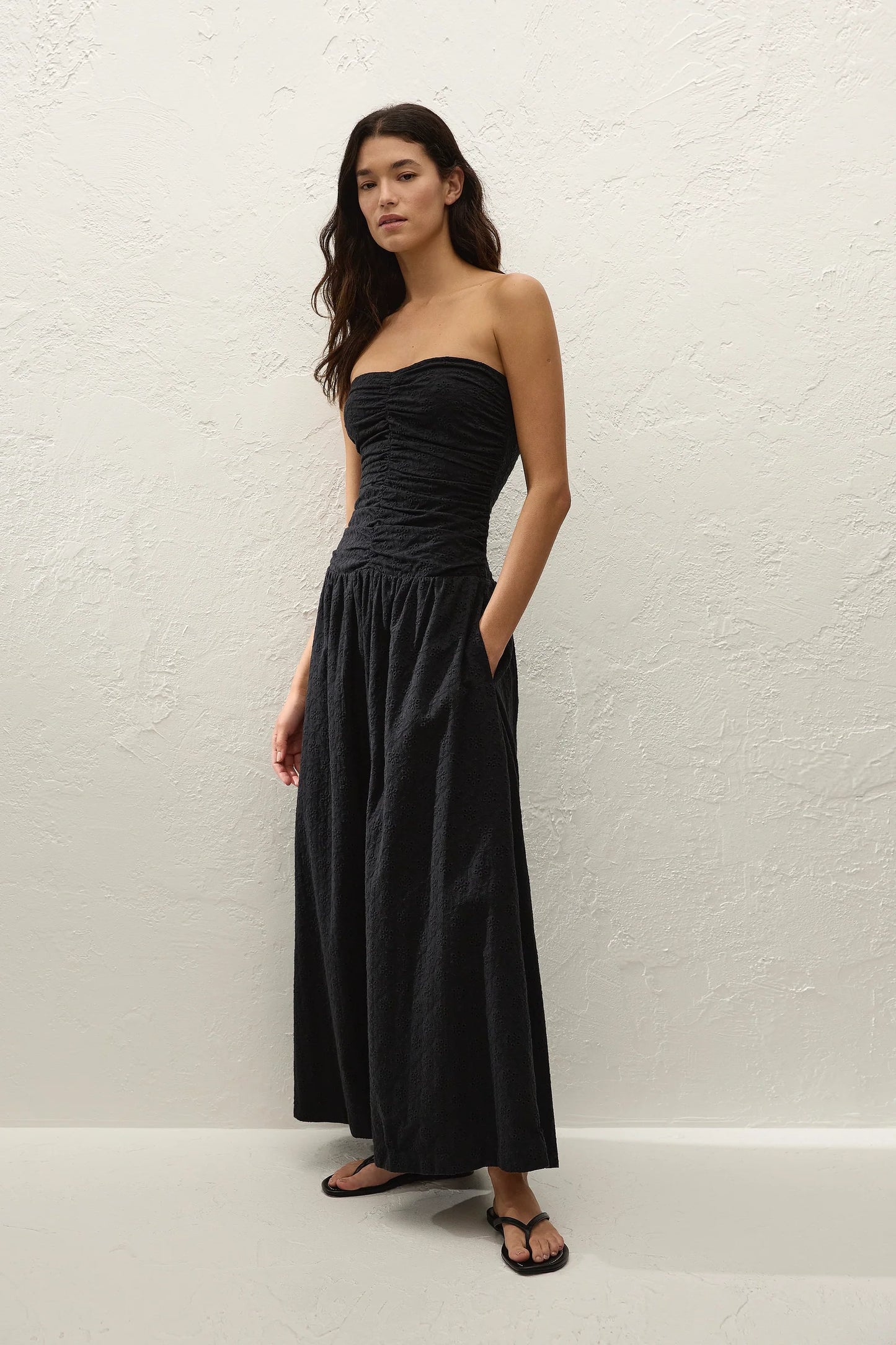 Lia Maxi Dress Valentina Broderie Black