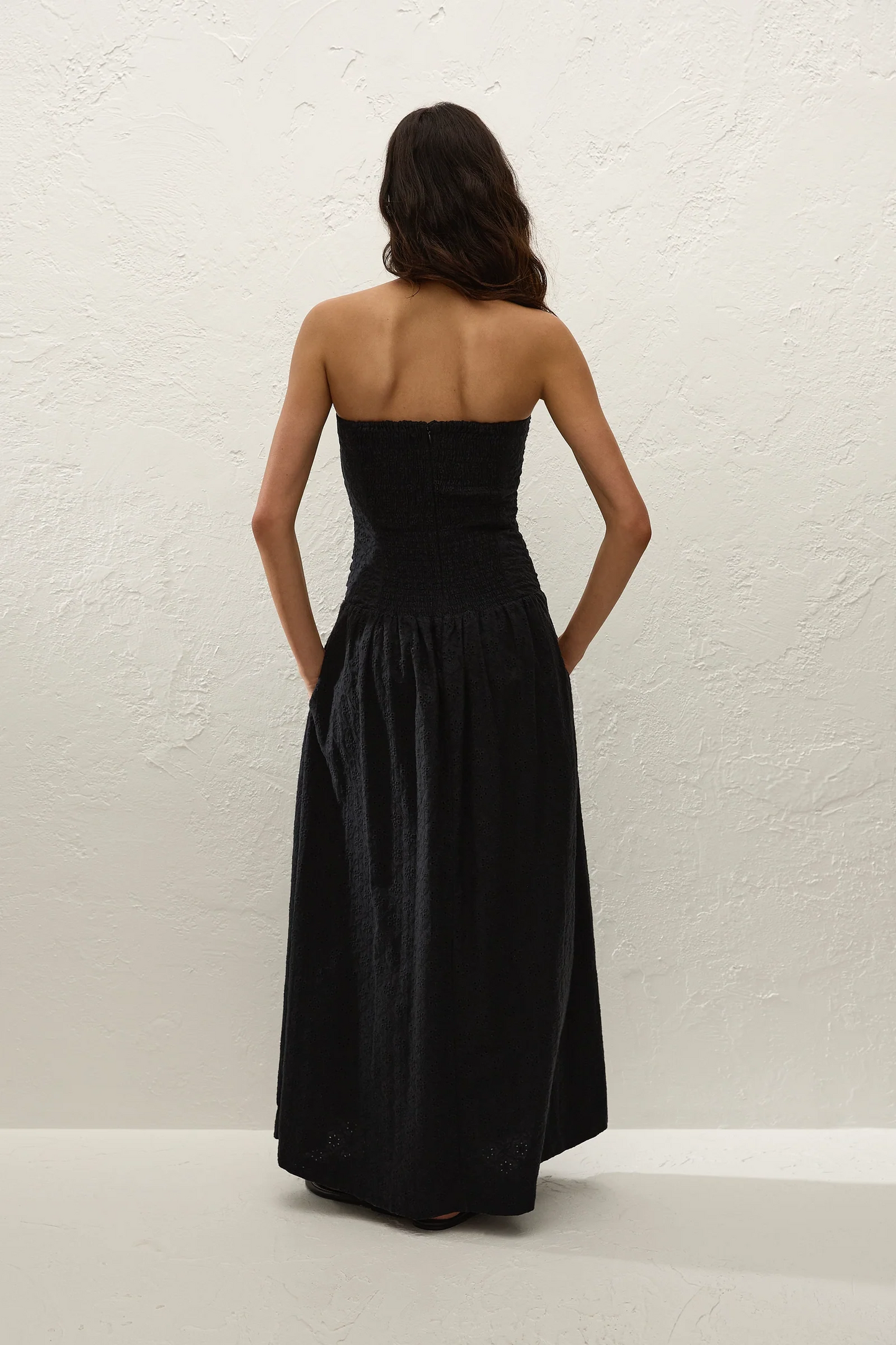 Lia Maxi Dress Valentina Broderie Black