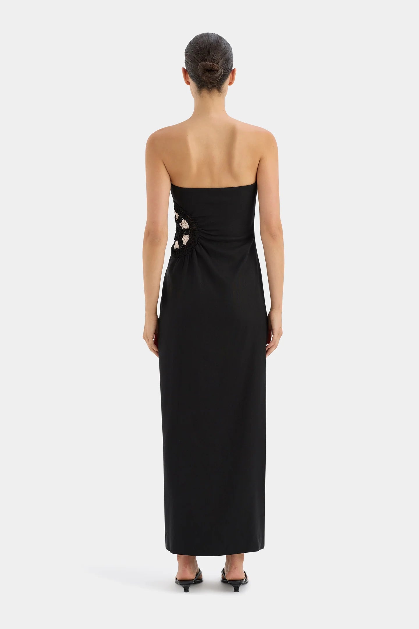 Dorian Strapless Midi Dress Black