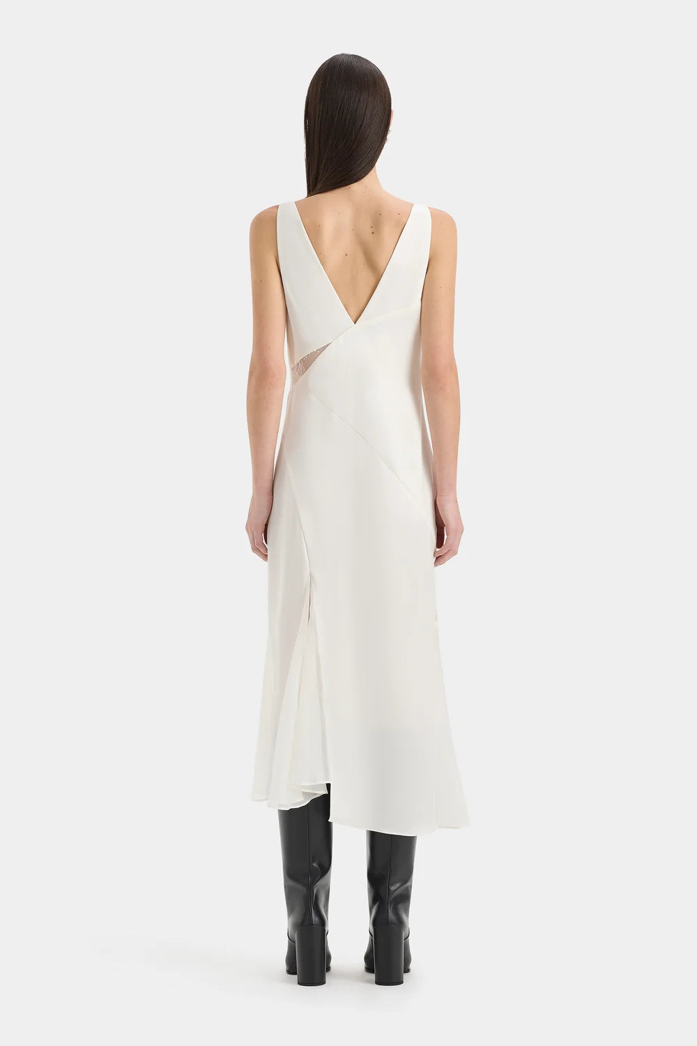 Sir Ingrid Lace Midi Dress Ivory