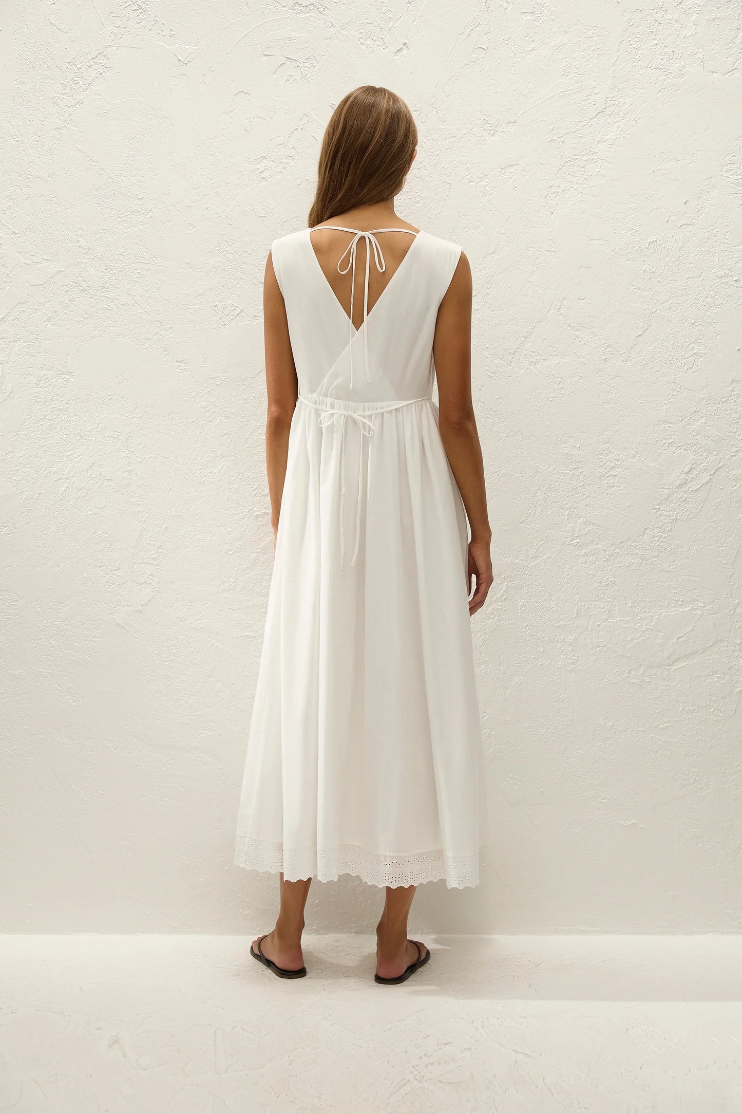 Faithfull Dalila Midi Dress Fernanda Lace Antique White