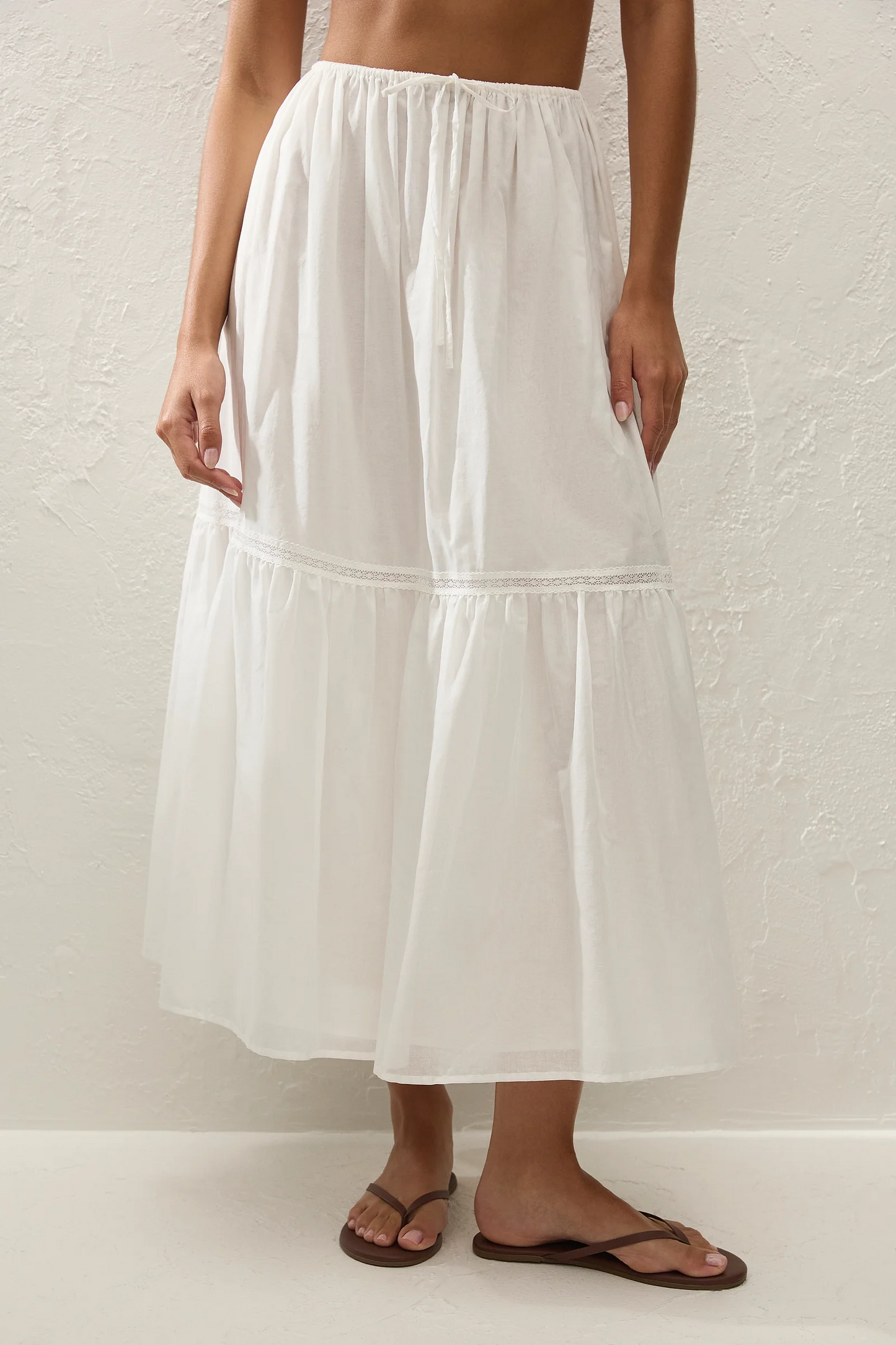 Venta Midi Skirt White