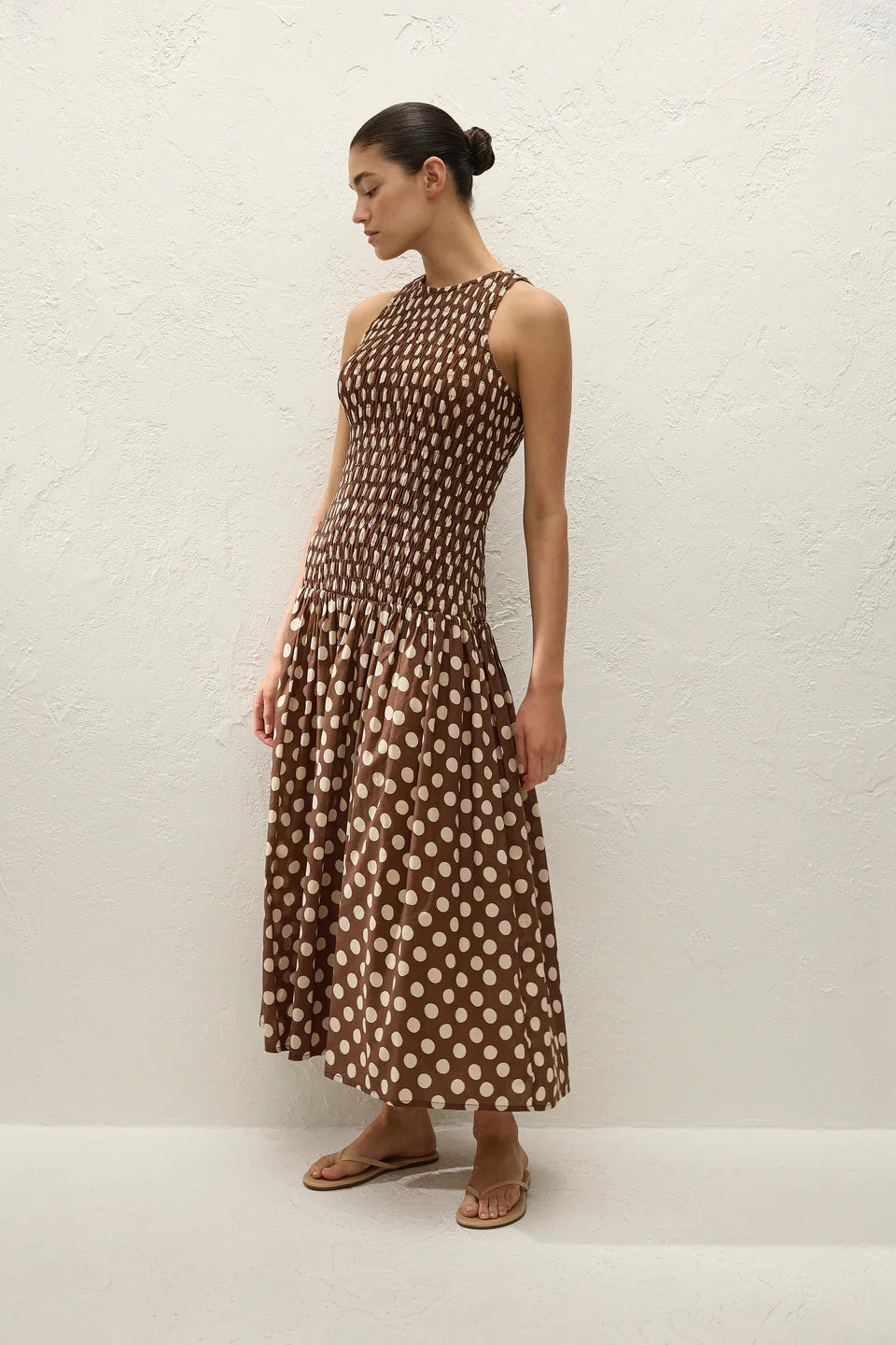 Luisa Midi Dress Cioccolato Dot