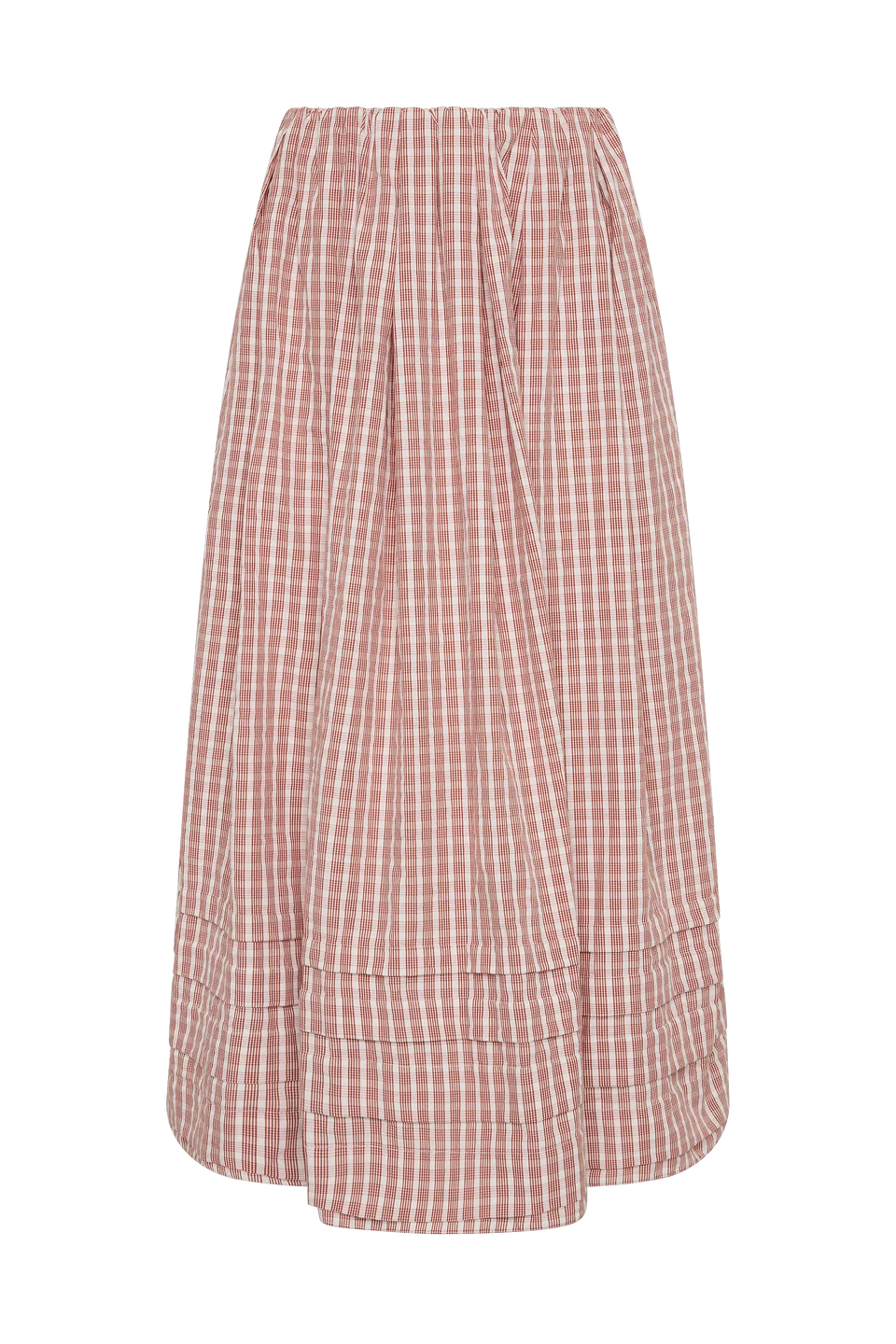 Cales Skirt Paloma Check Cinnamon White