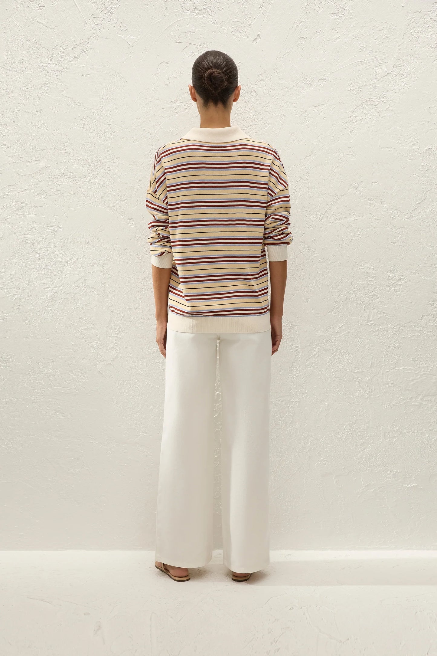 Faithfull Harlow Oversized Polo Cila Stripe Butter
