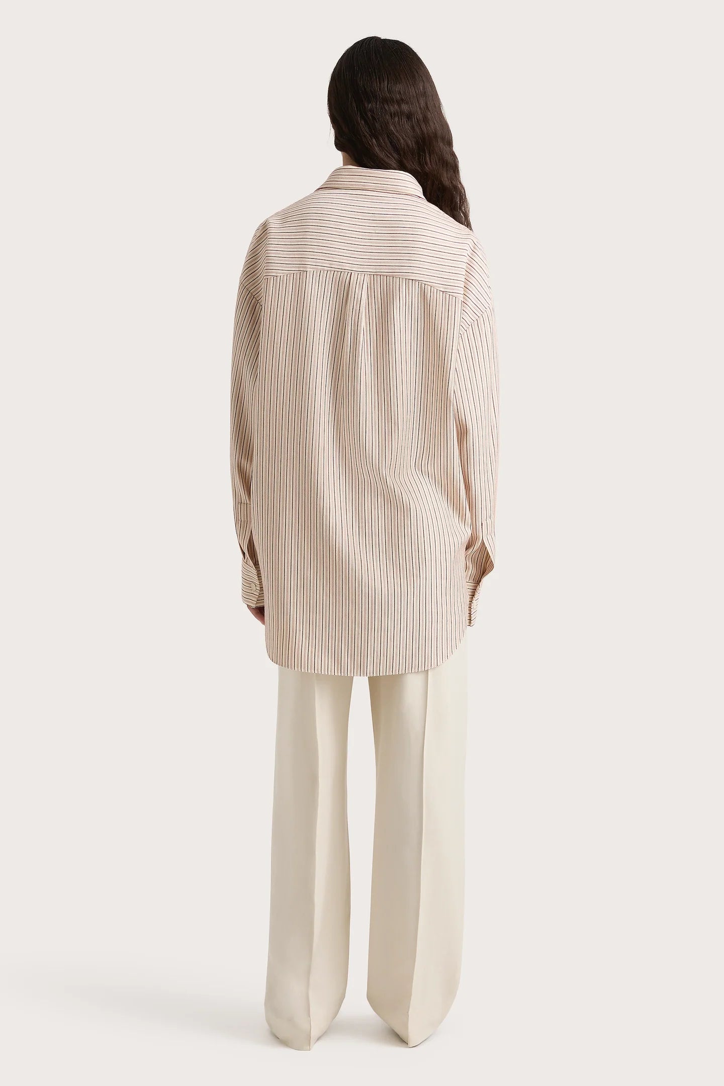 En Vau Shirt Pinstripe Garnet Blush Pinstripe