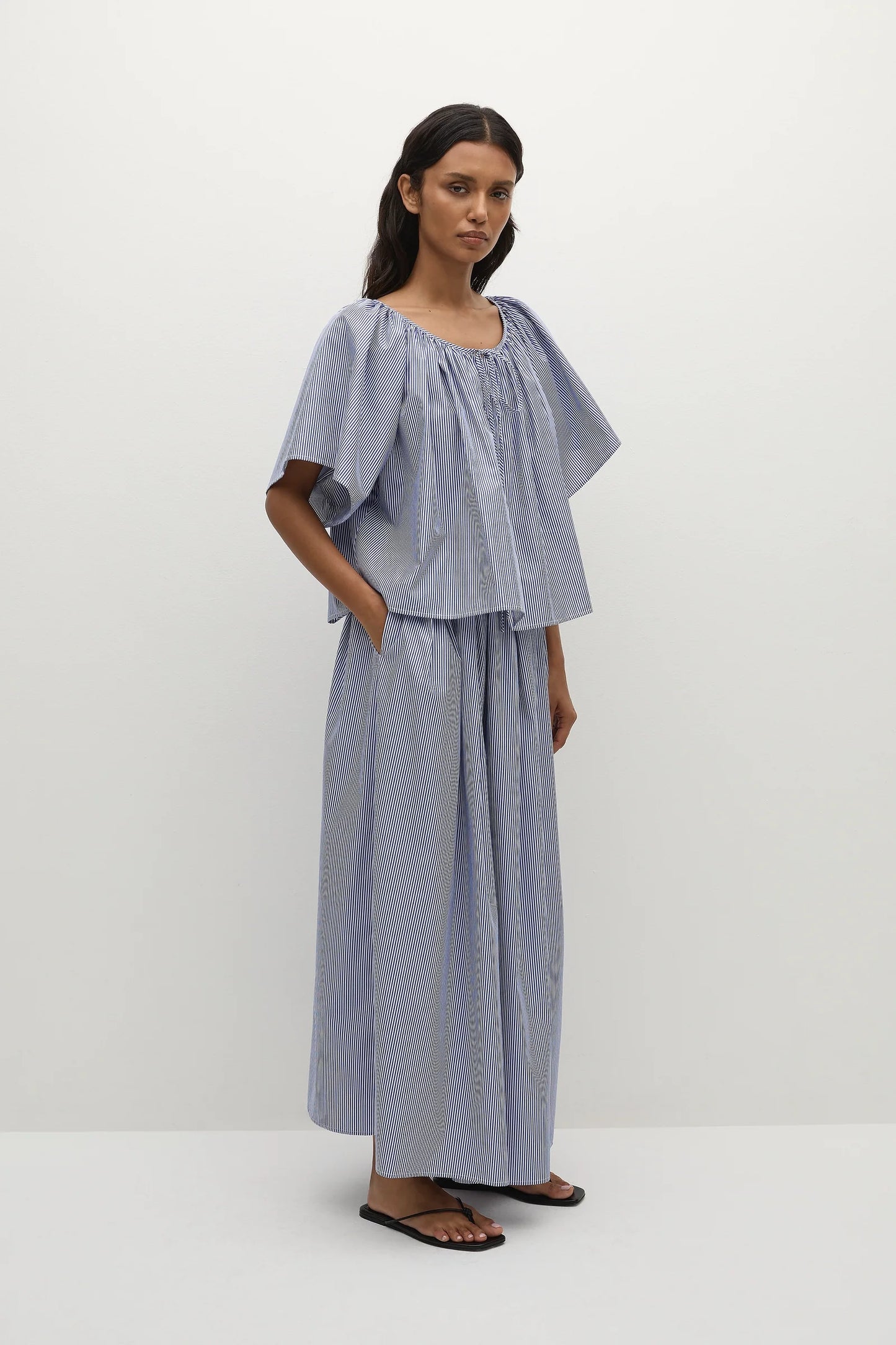 Ella Top Helle Stripe Vintage Navy