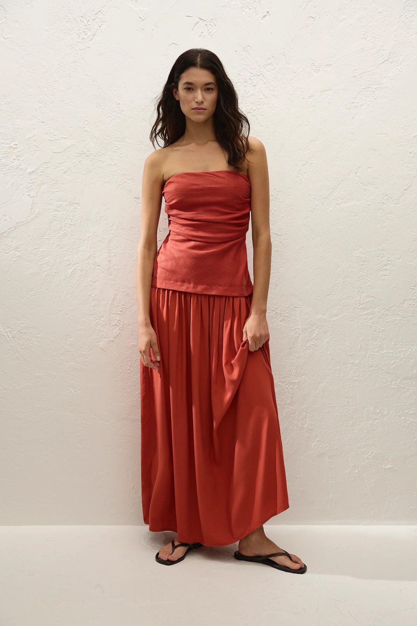 Hedy Maxi Dress Dusty Tomato