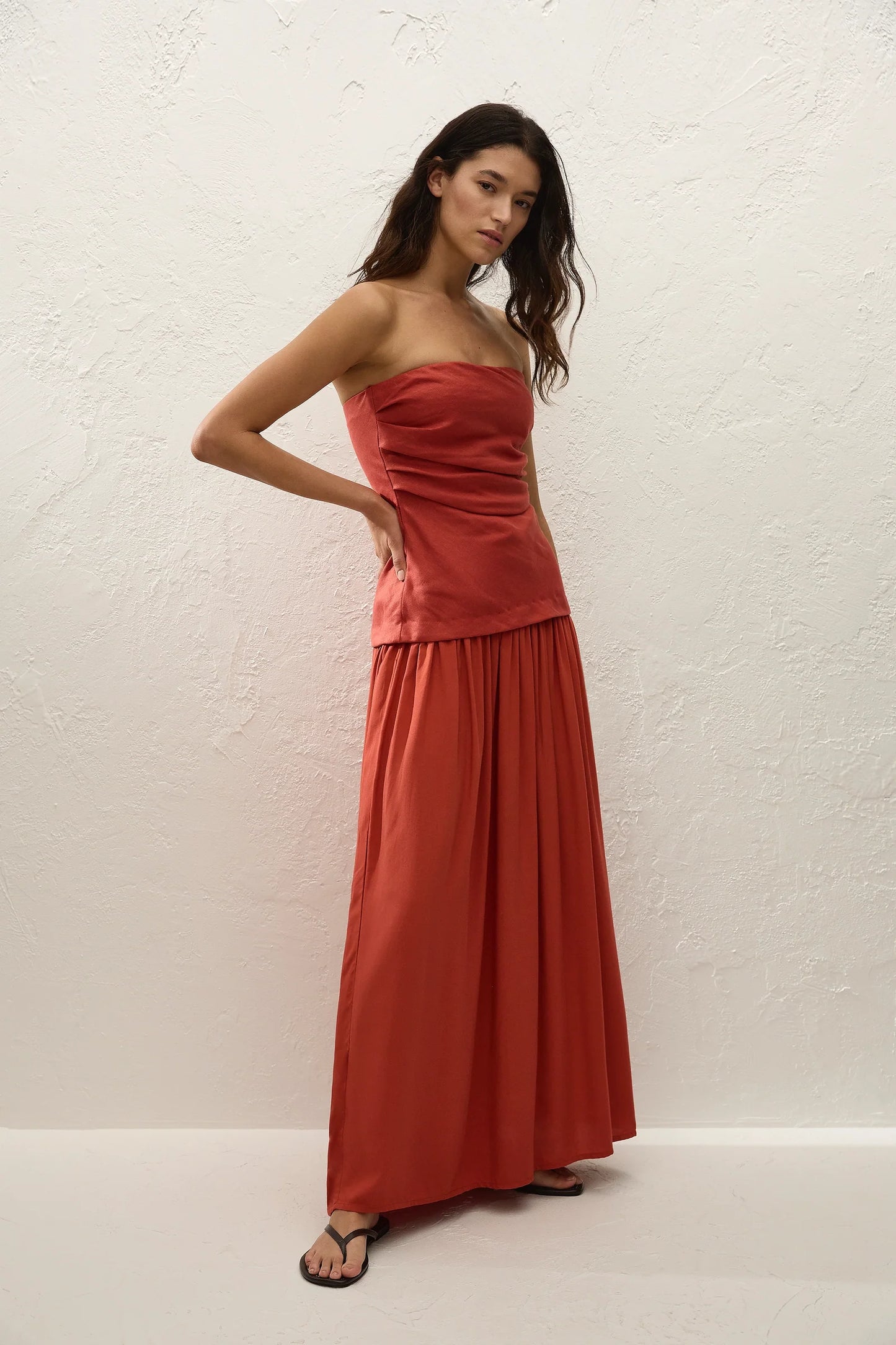 Hedy Maxi Dress Dusty Tomato