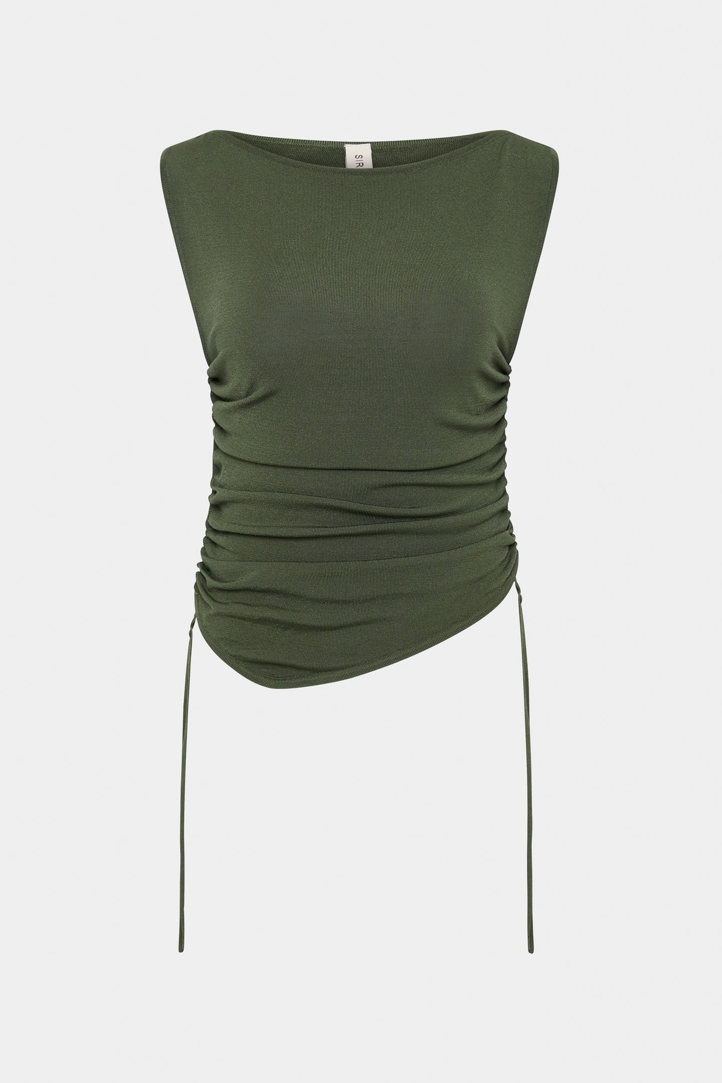 Yolanda Ruched Tank Khaki