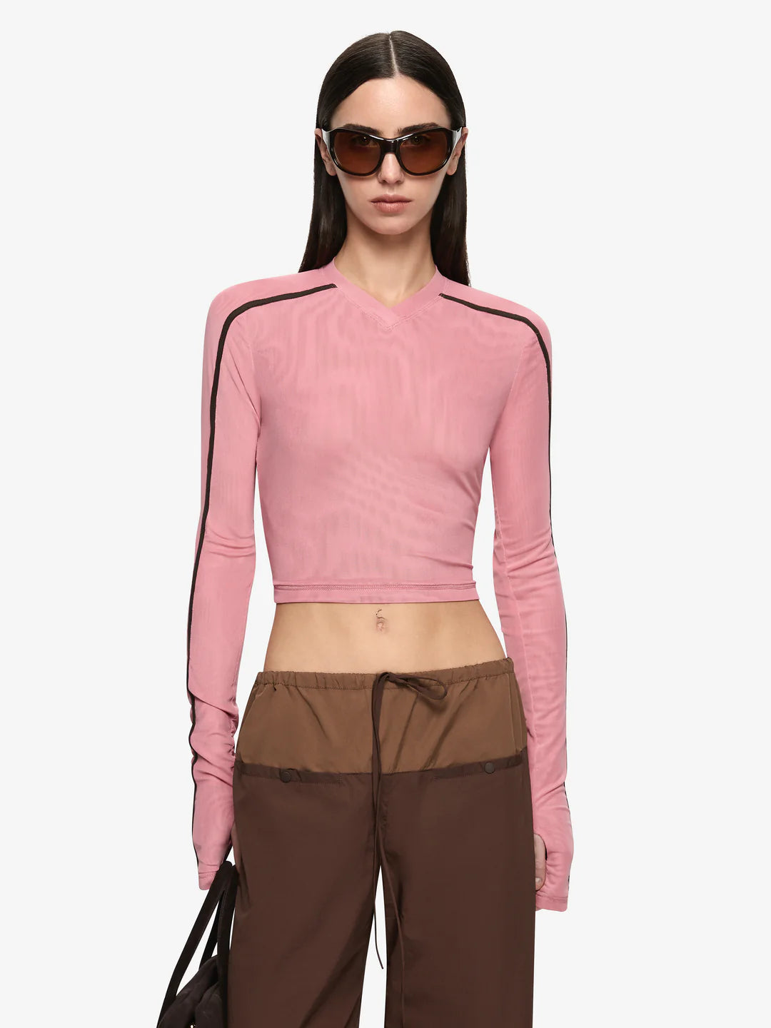Alyna Long Sleeve Top Blush Choc