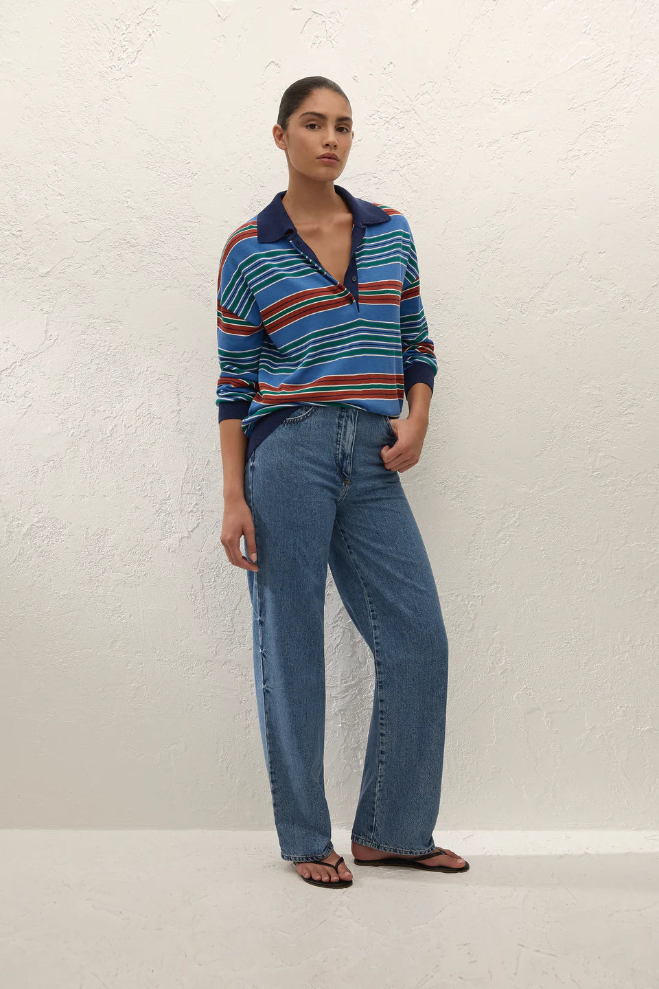 Harlow Oversized Polo Juan Stripe