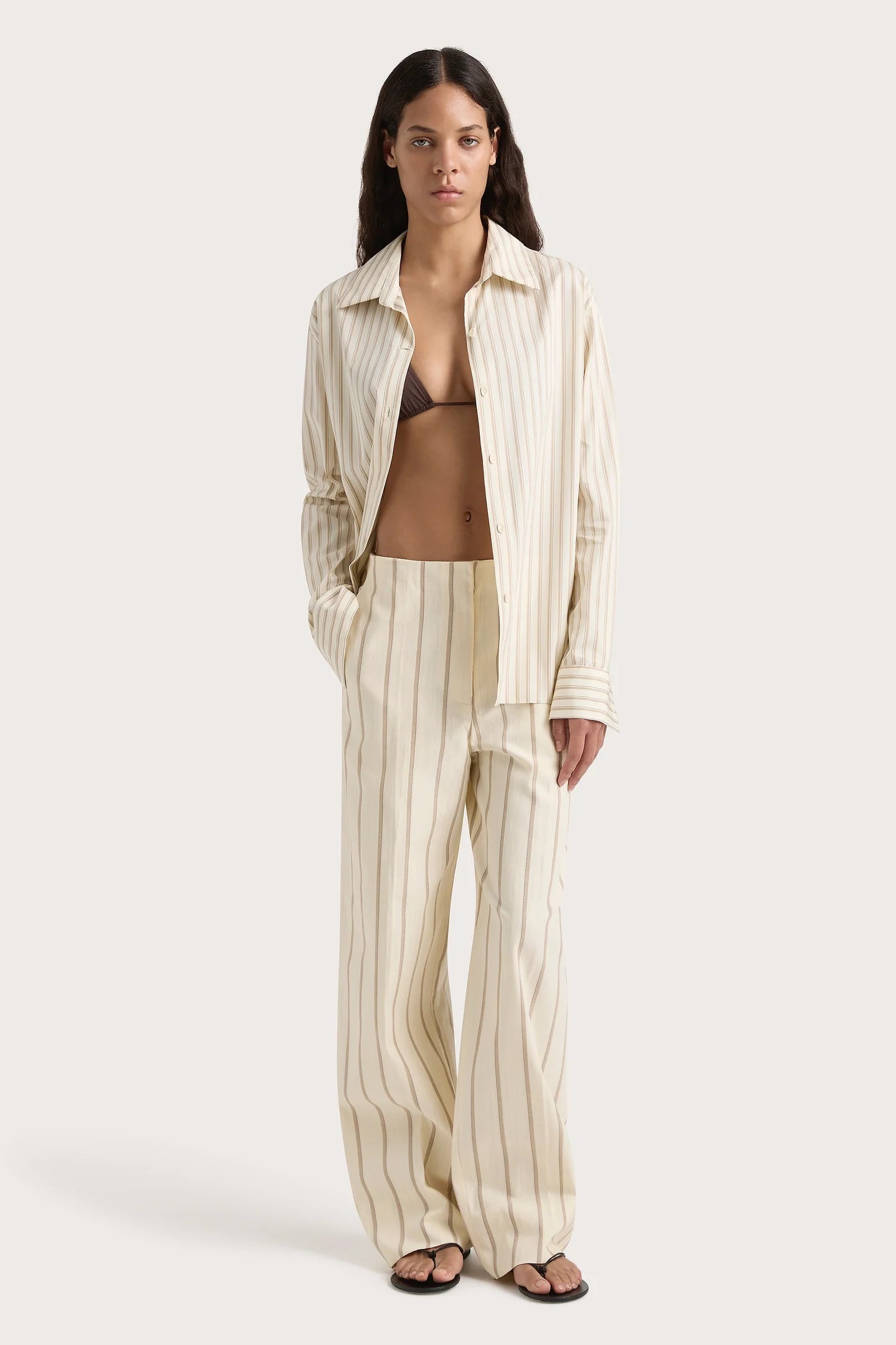 Mauve Stripe Trouser Butter