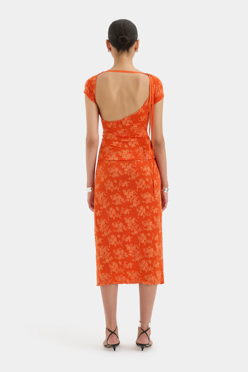 Blanca Wrap Skirt Tangerine
