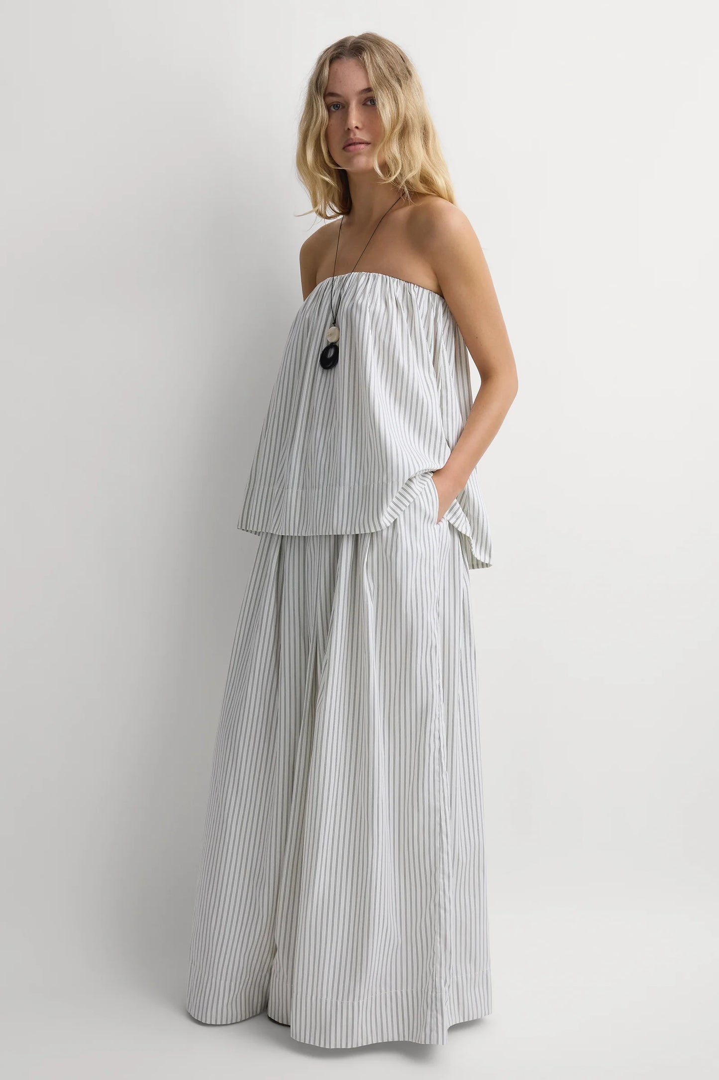 Faithfull Maura Top Olivia Stripe Ecru