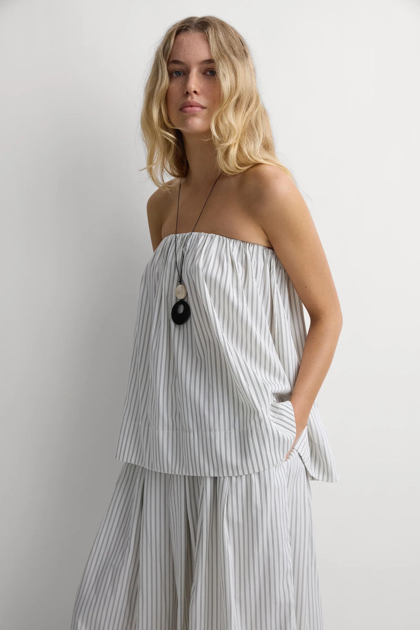 Faithfull Maura Top Olivia Stripe Ecru