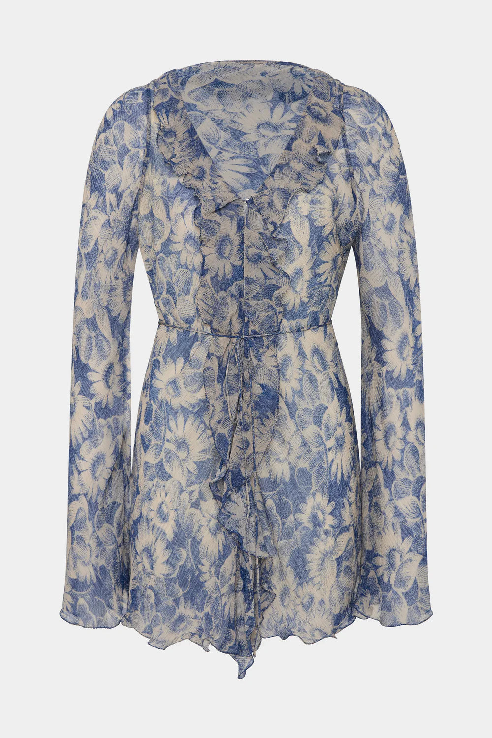 Sir Lilia Ruffle Long Sleeve Mini Dress