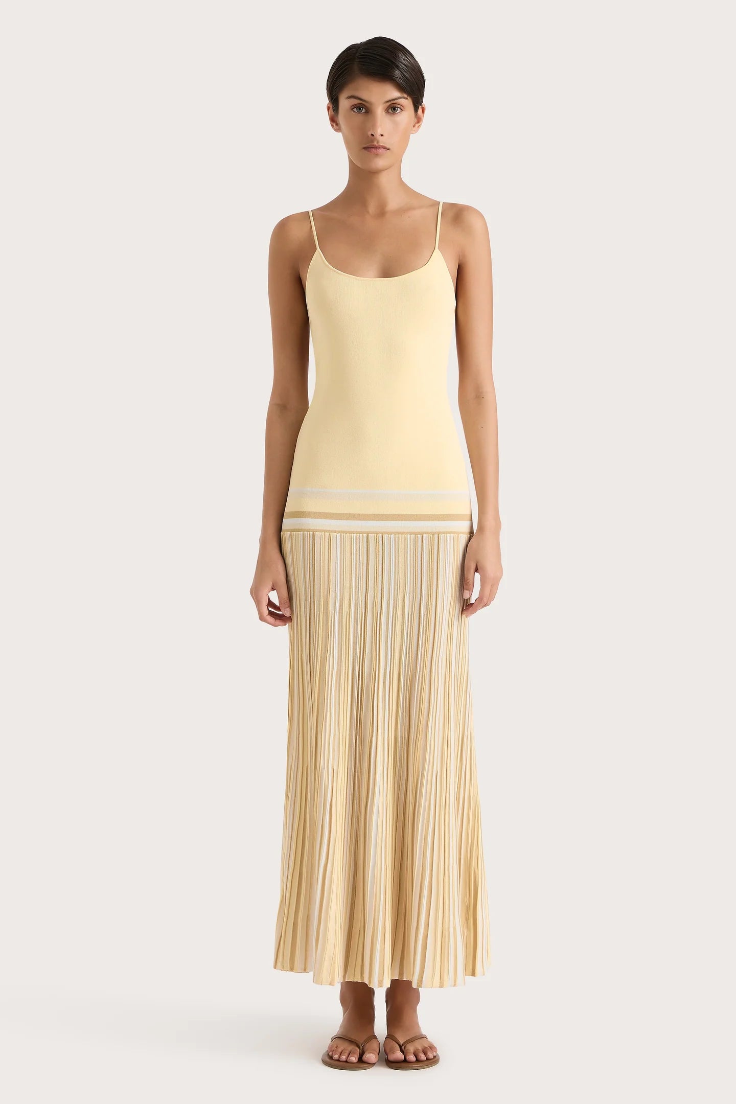 Citara Maxi Dress Butter Stripe