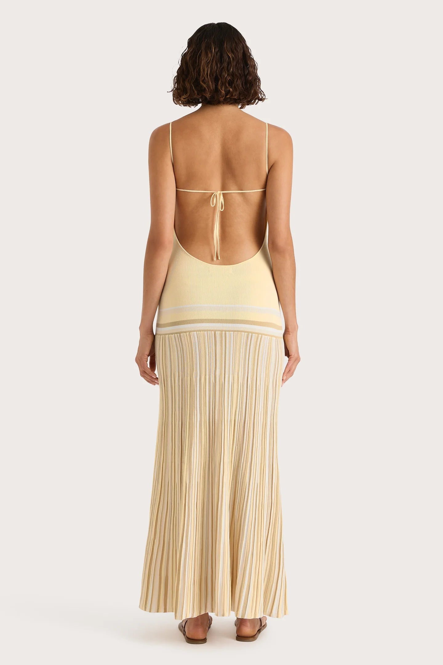 Citara Maxi Dress Butter Stripe