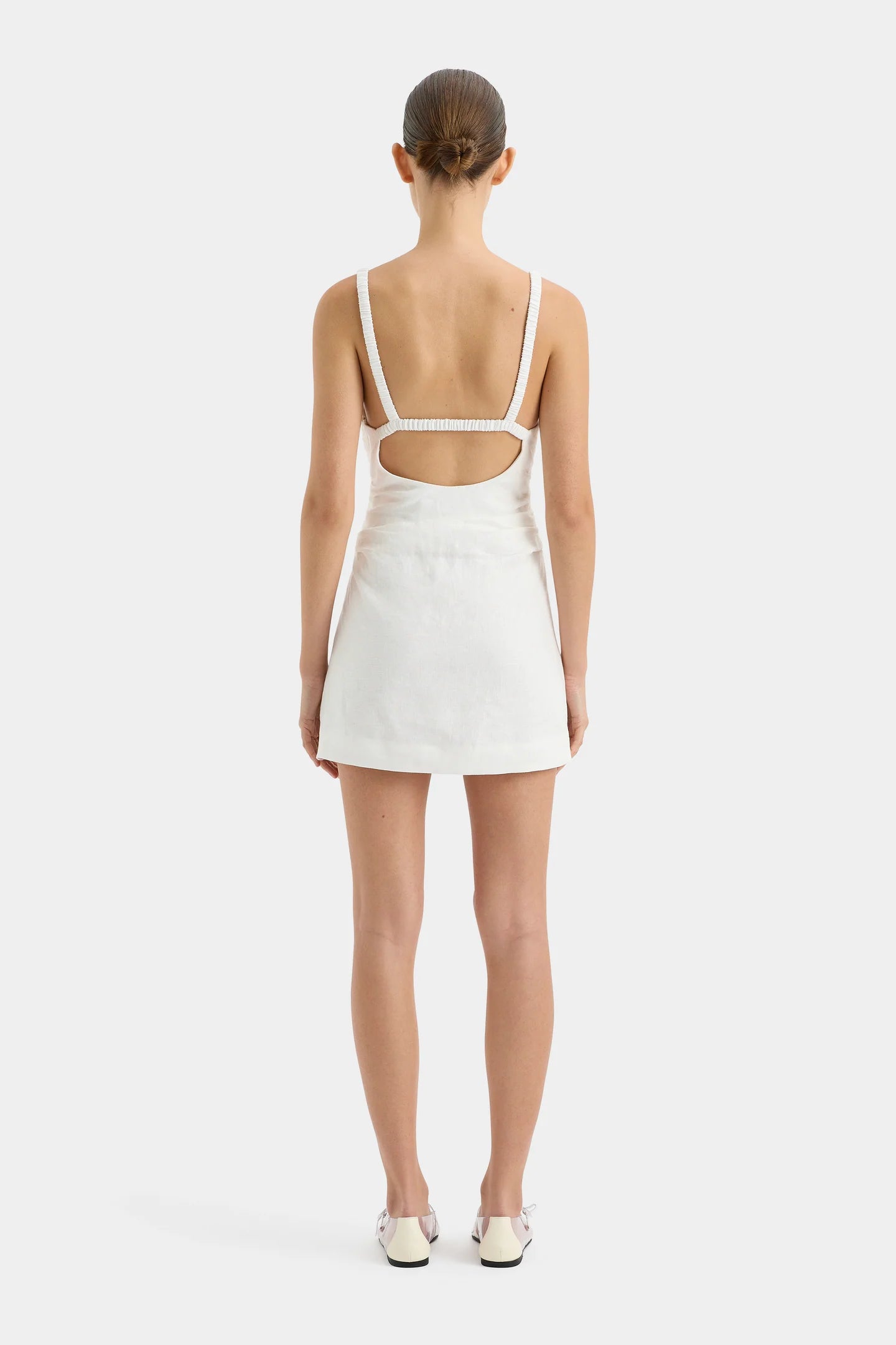 Primrose Ruched Mini Dress Ivory