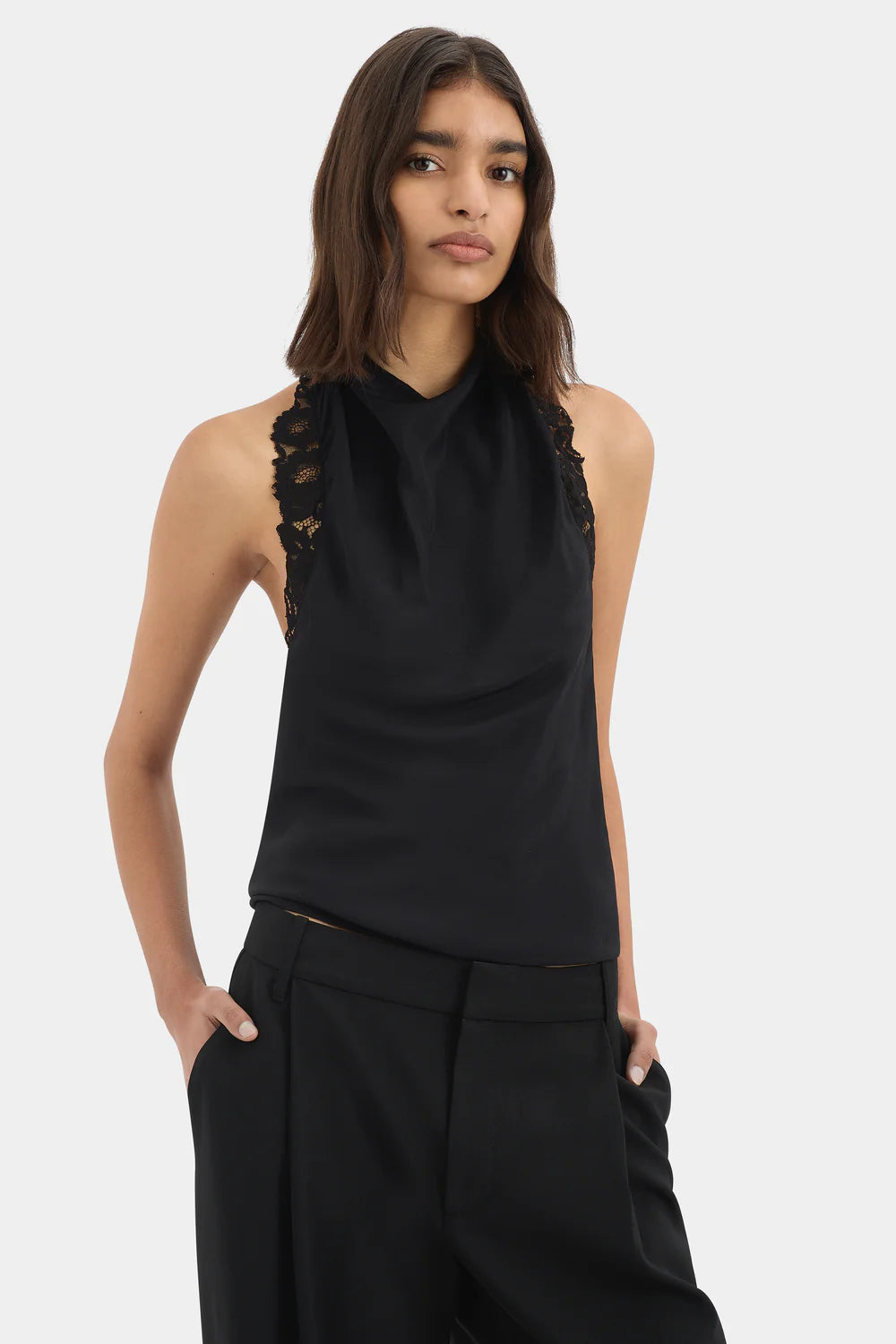 Sir Noria Halter Tie Top Black
