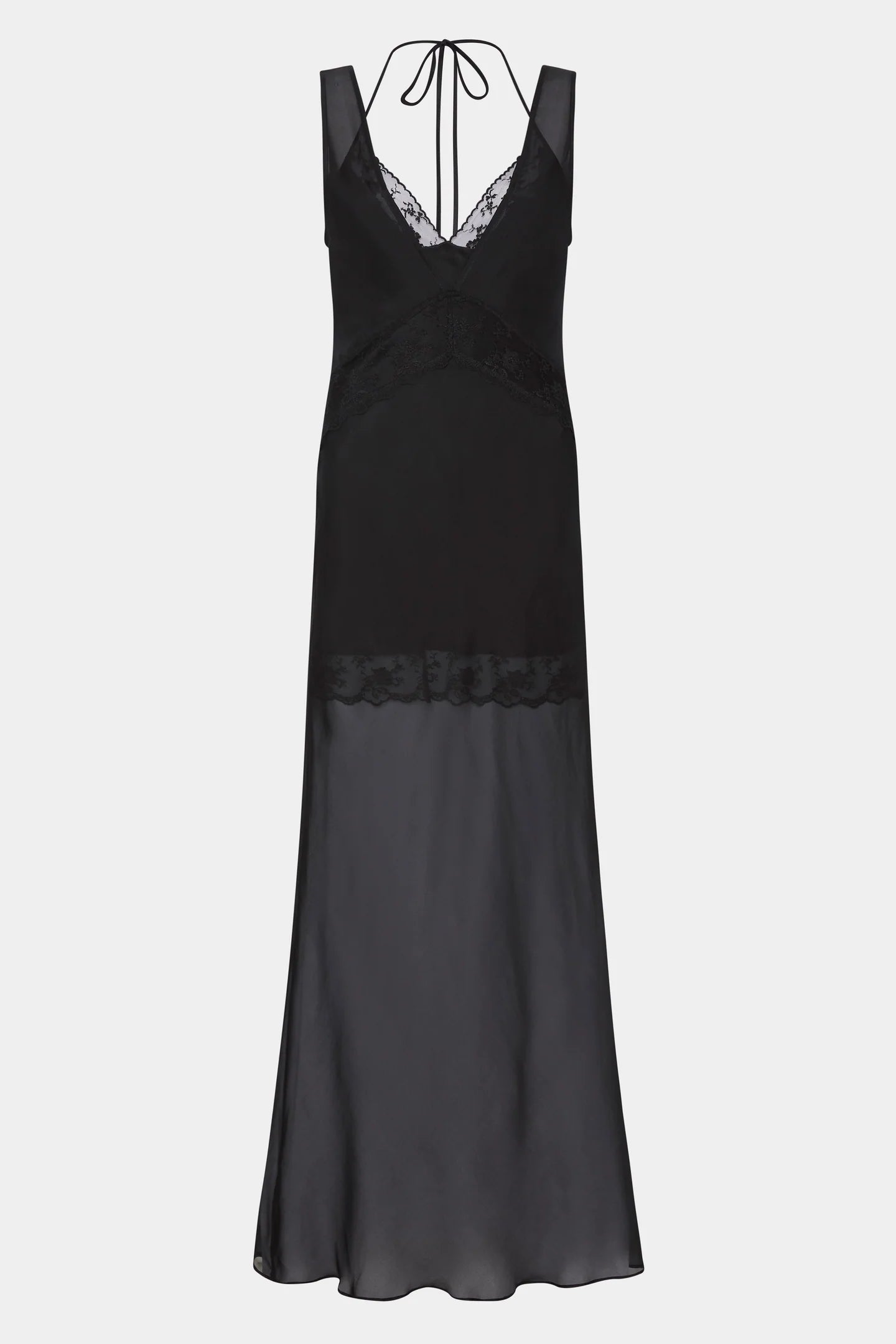 Avelino Lace Layered Dress Black