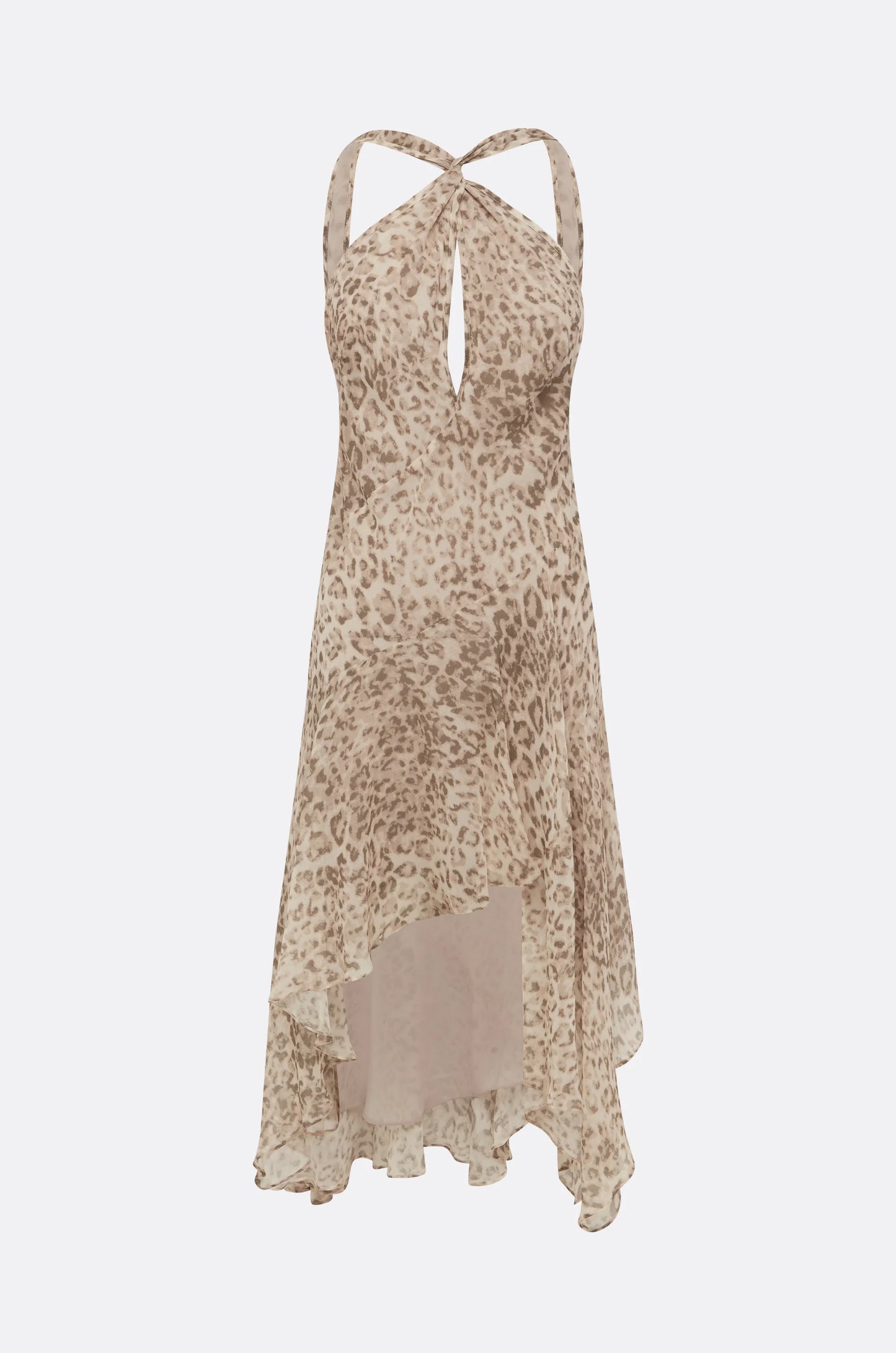 Feline Midi Dress Leopard