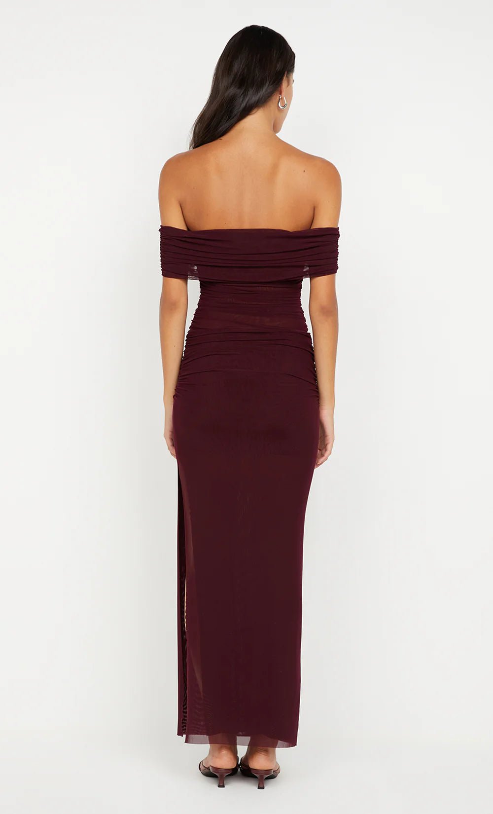 Poppy Gathered Maxi Dress Plum