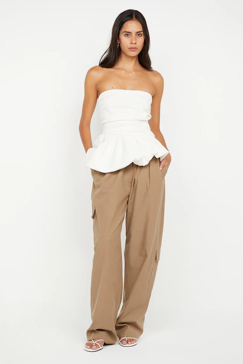 Rowena Strapless Top Ivory