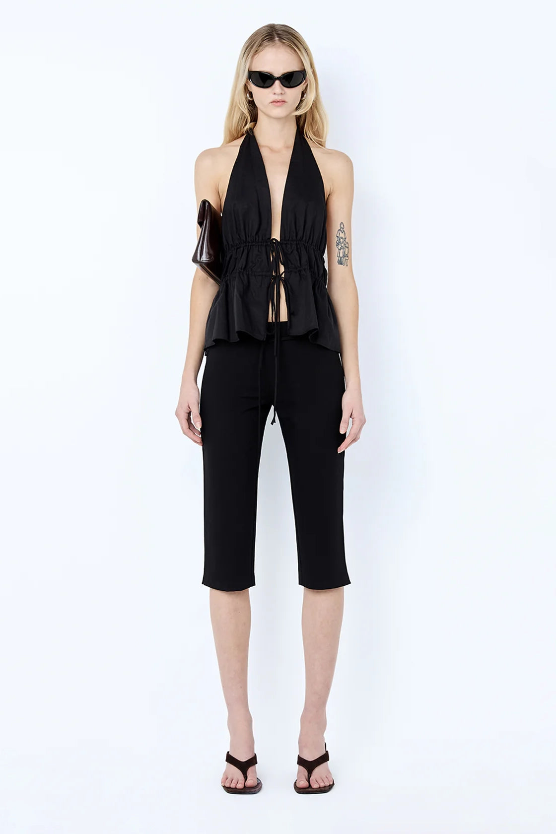 Lynna Halter Top Black