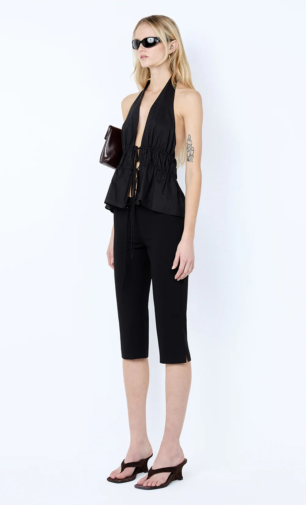 Lynna Halter Top Black