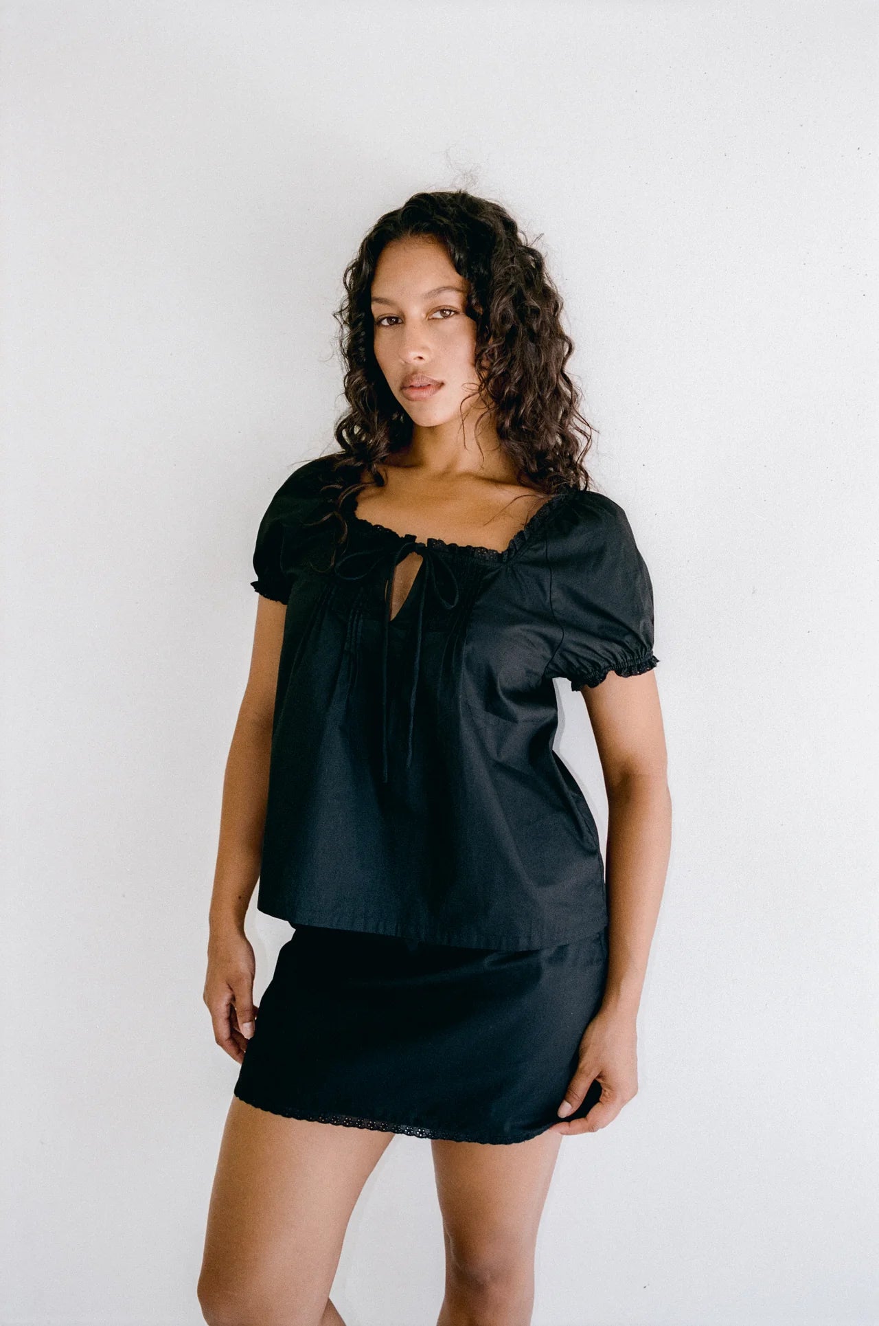 Scout Pintucked Blouse Black