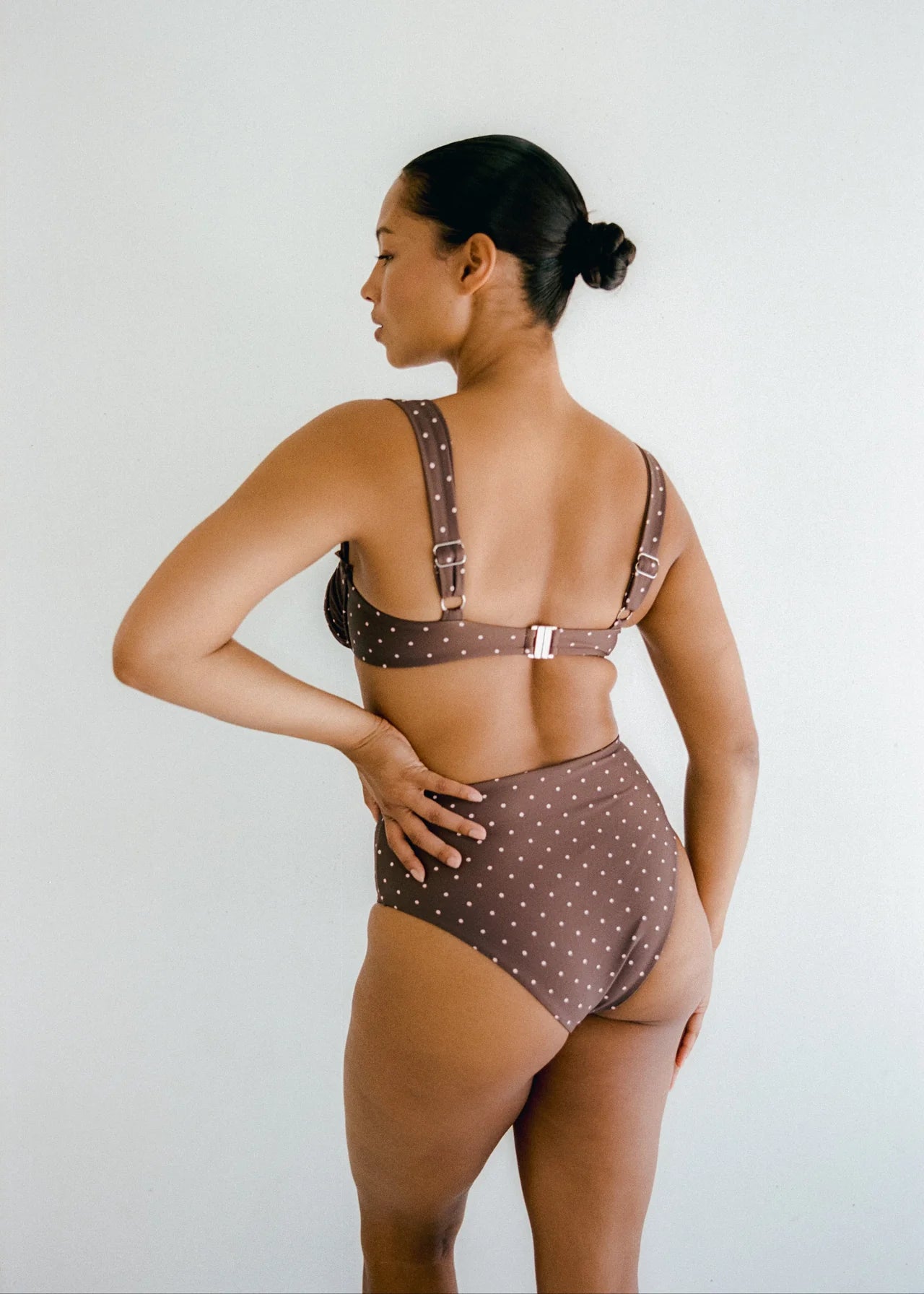 Jane Reversible Bottom Cocoa Polka
