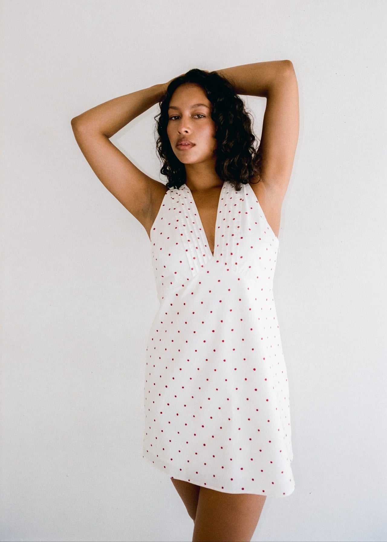 Clara Mini Dress Chery Polka Dot