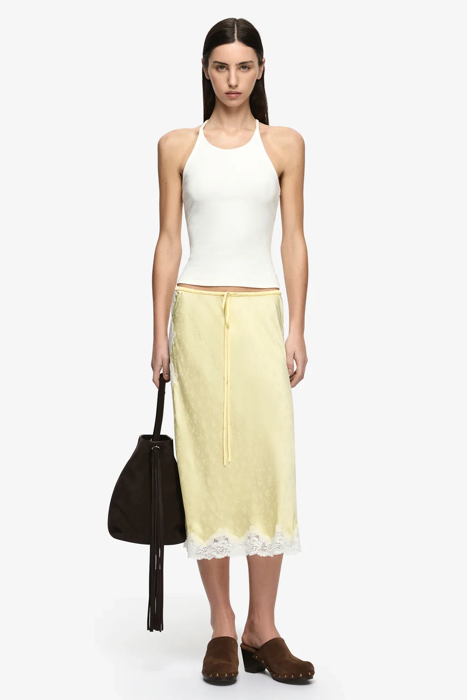 Bec and Bridge Zana Midi Skirt Lemon