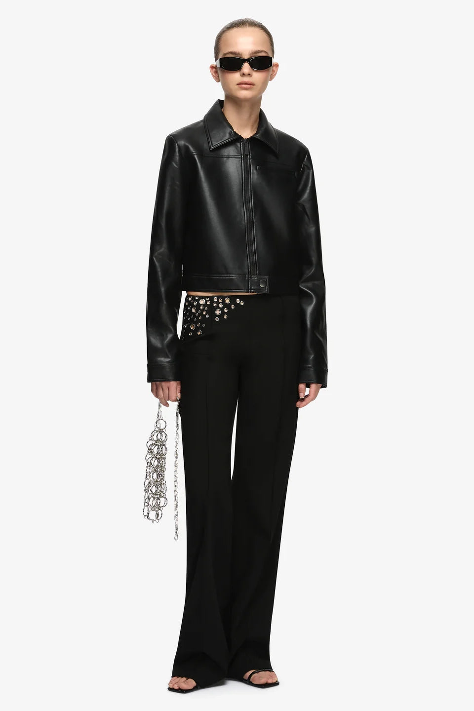 Saphira Cropped Jacket Black